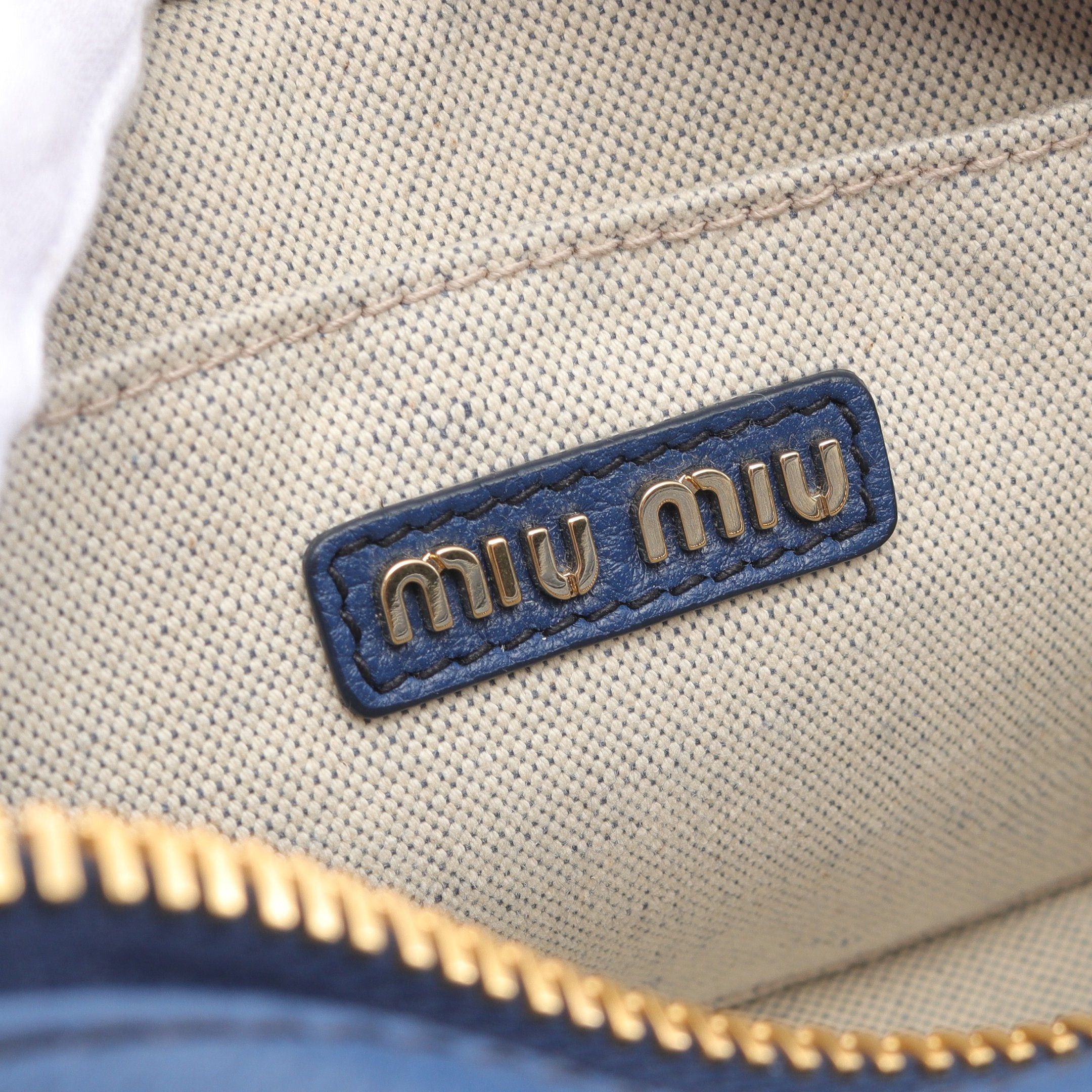 Miu Miu Miu Miu Soft Handbag Leather Dark Blue Size ONE SIZE - 4 Thumbnail
