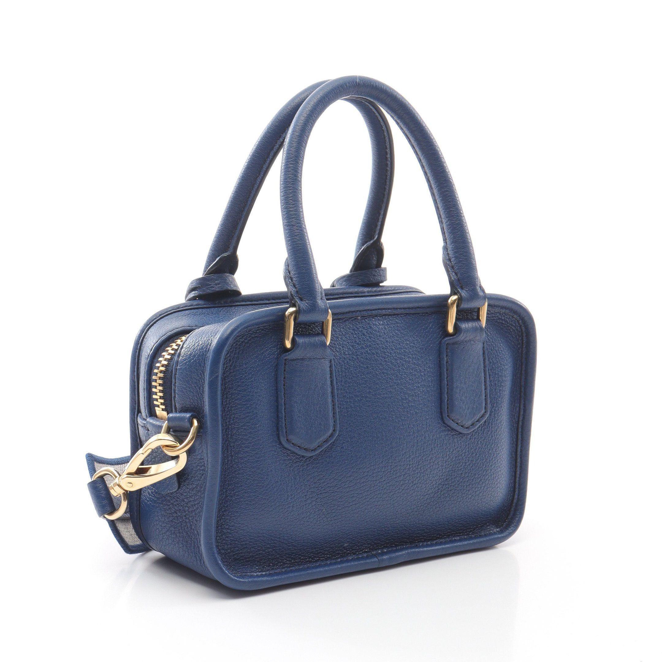 Miu Miu Miu Miu Soft Handbag Leather Dark Blue Size ONE SIZE - 2 Thumbnail