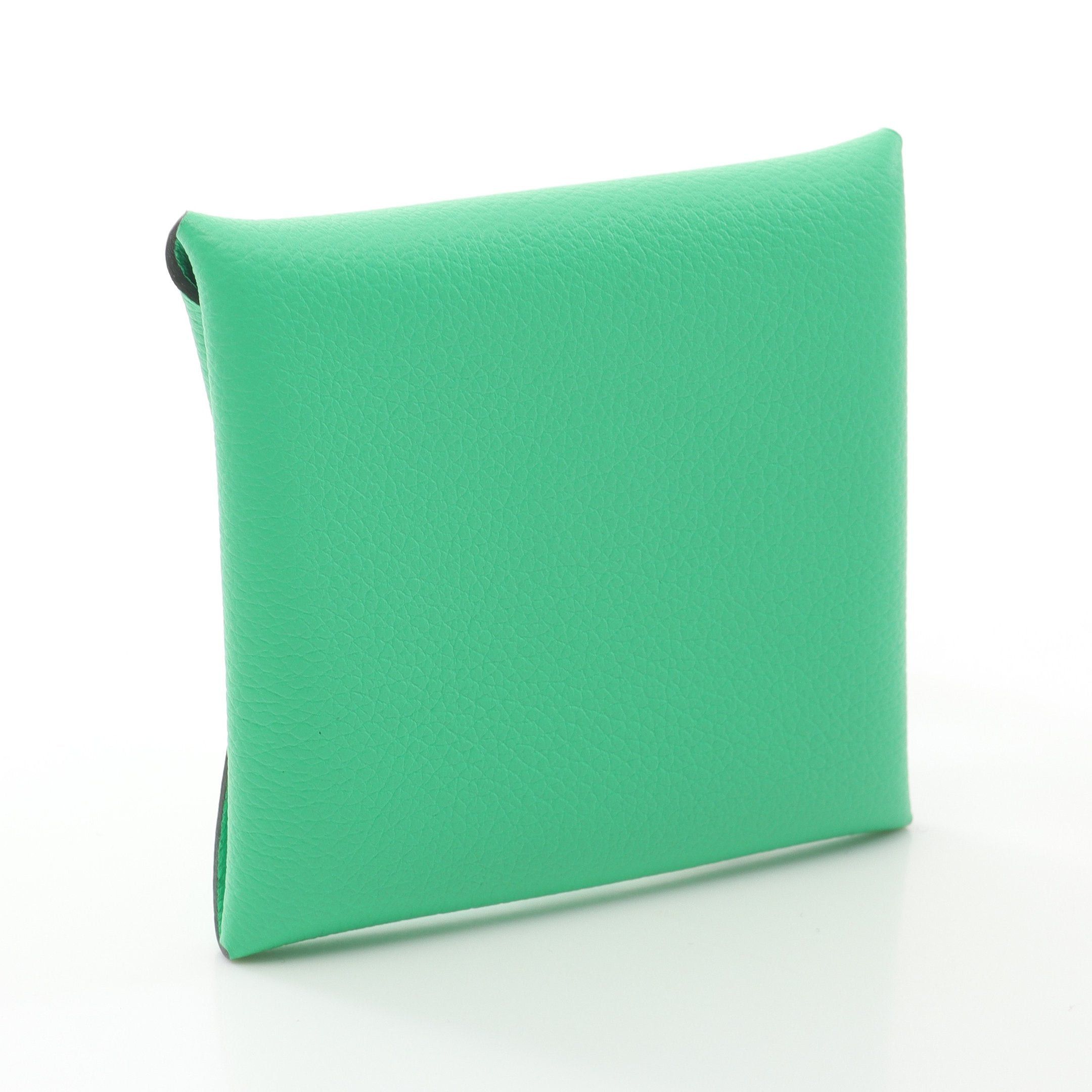 Hermes Hermes Bastia Vert Comique Coin Purse Evercolor Light Green Silver Hardware B Stamp Size ONE SIZE - 2 Thumbnail