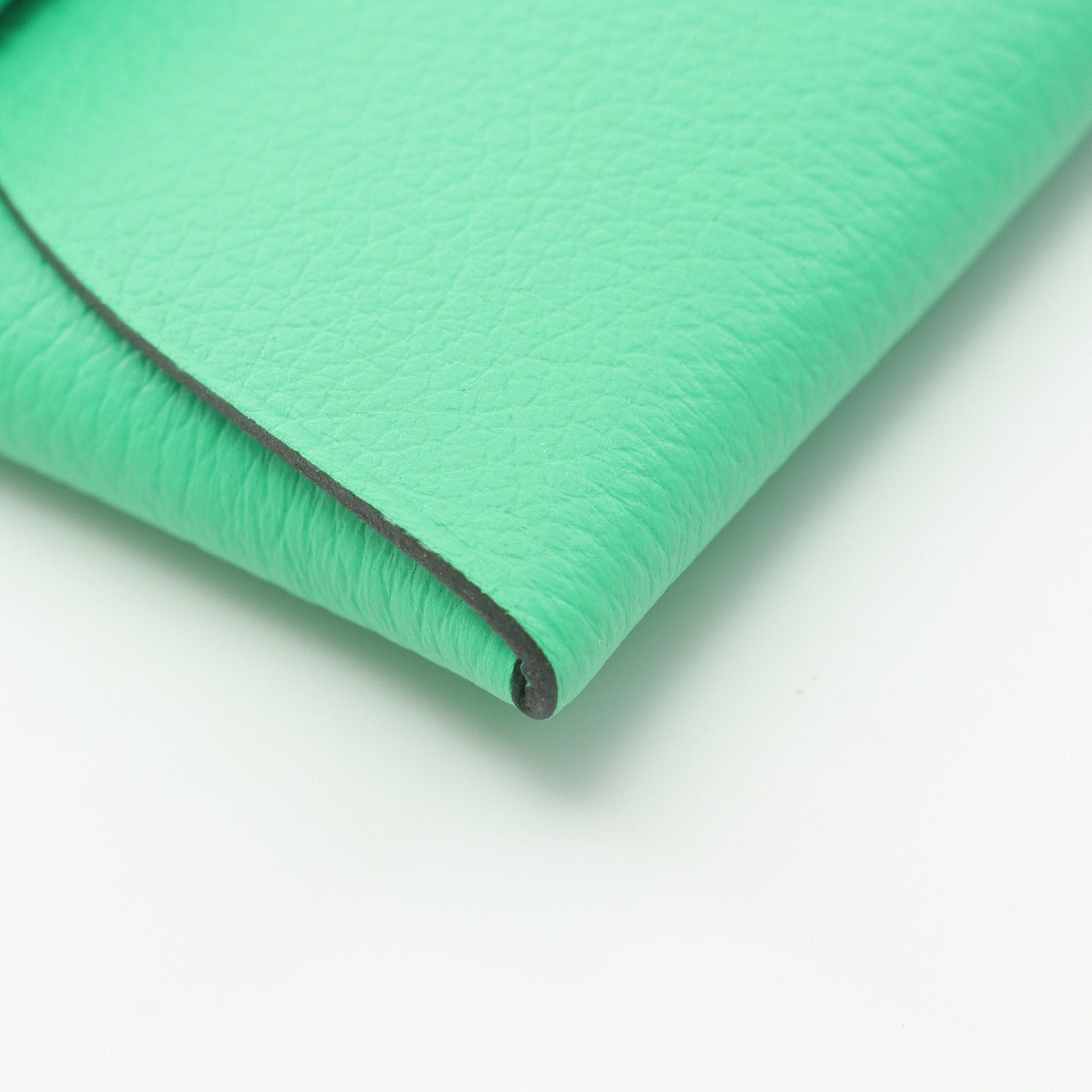Hermes Hermes Bastia Vert Comique Coin Purse Evercolor Light Green Silver Hardware B Stamp Size ONE SIZE - 6 Thumbnail