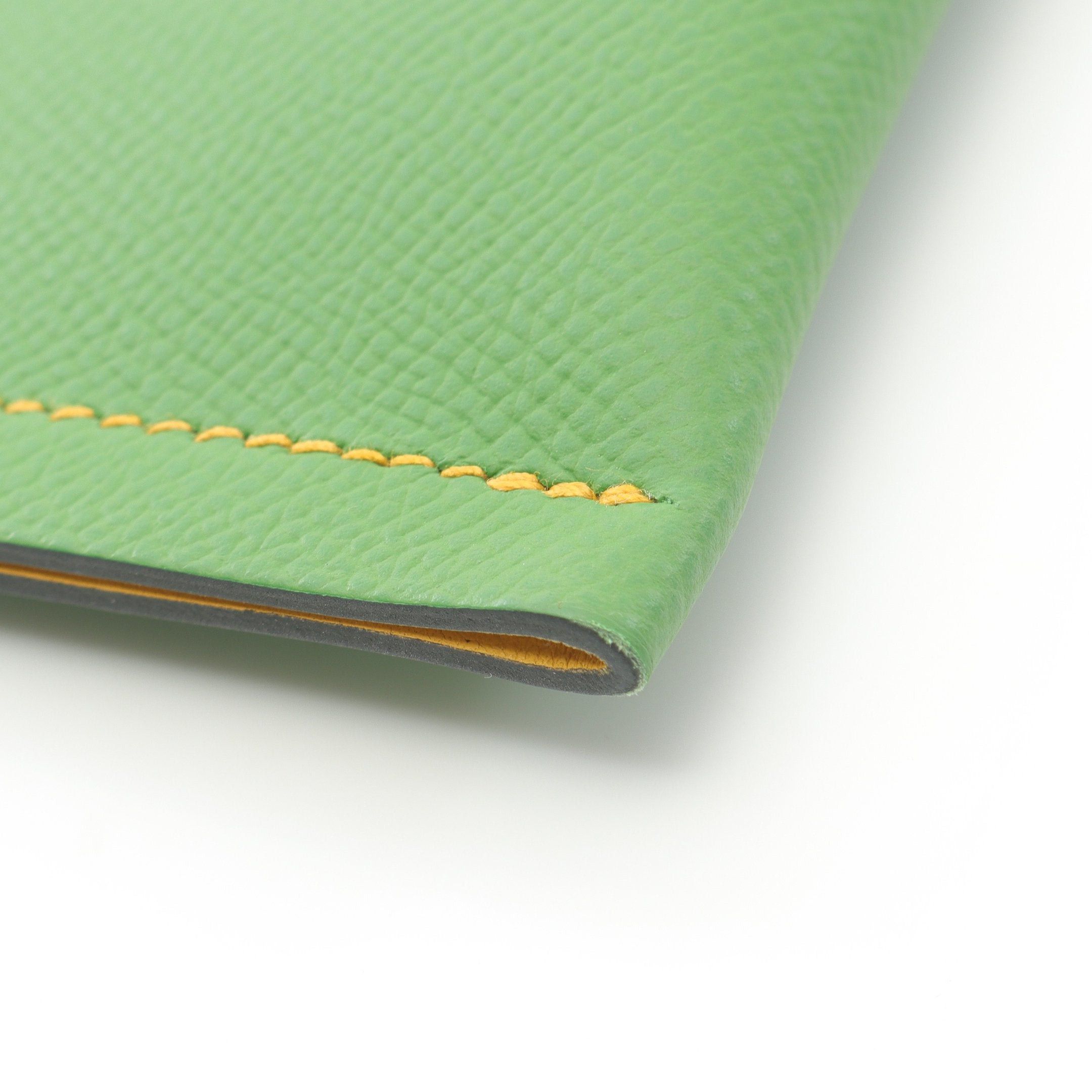 Hermes Hermes H Sellier Verso Veil Yucca Sun Glasses Case Veau Epsom Yellow-Green Silver Hardware B Stamp Size ONE SIZE - 8 Thumbnail