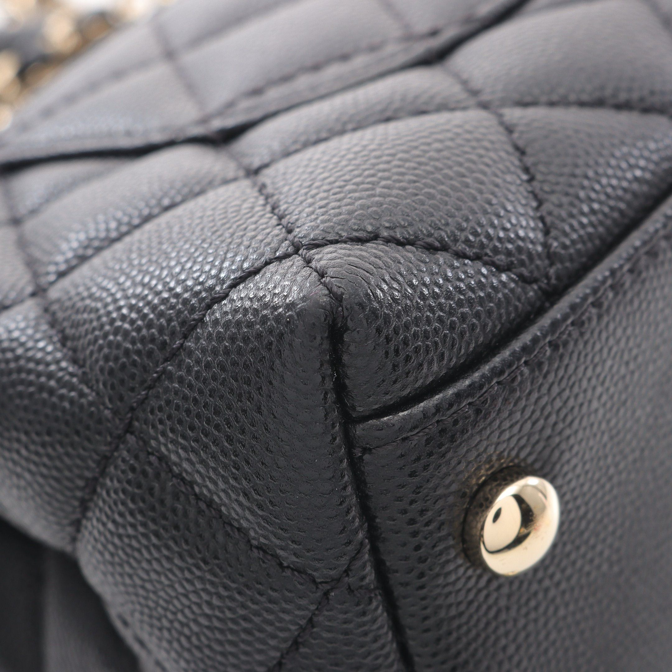 Chanel Chanel Coco Handle Xxs Top Handbag Caviar Skin Black Gold Hardware Size ONE SIZE - 7 Thumbnail