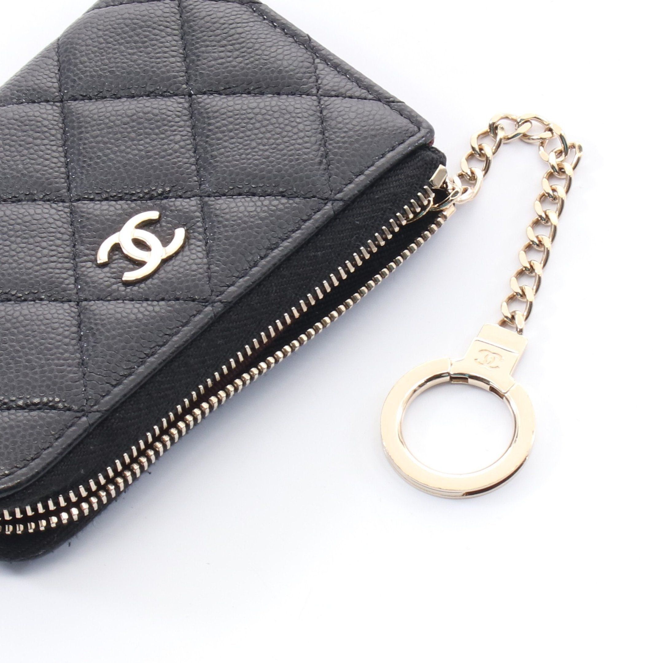Chanel Chanel Matelasse Coin Purse Caviar Skin Black Gold Hardware With Key Ring Size ONE SIZE - 6 Thumbnail