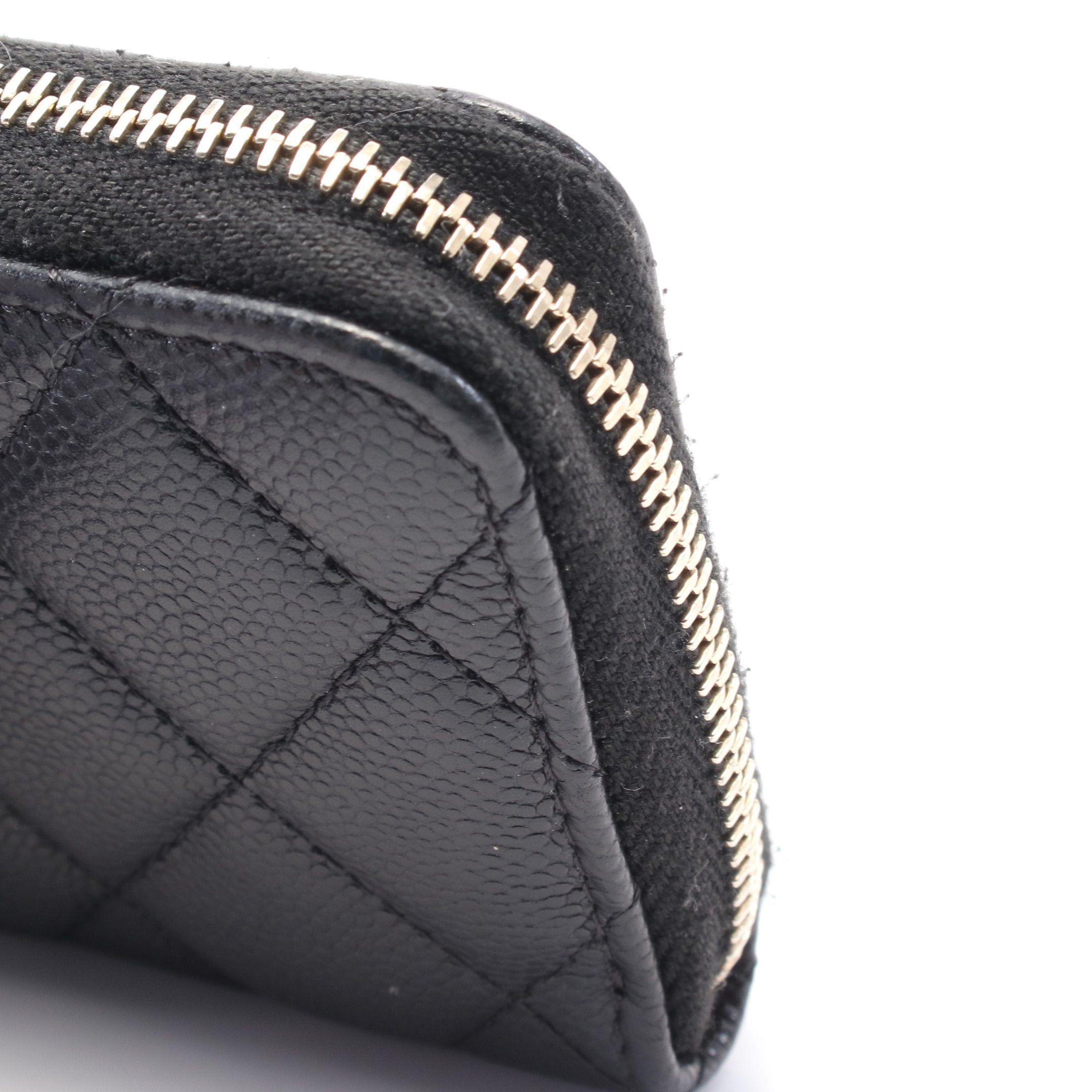 Chanel Chanel Matelasse Coin Purse Caviar Skin Black Gold Hardware With Key Ring Size ONE SIZE - 7 Thumbnail