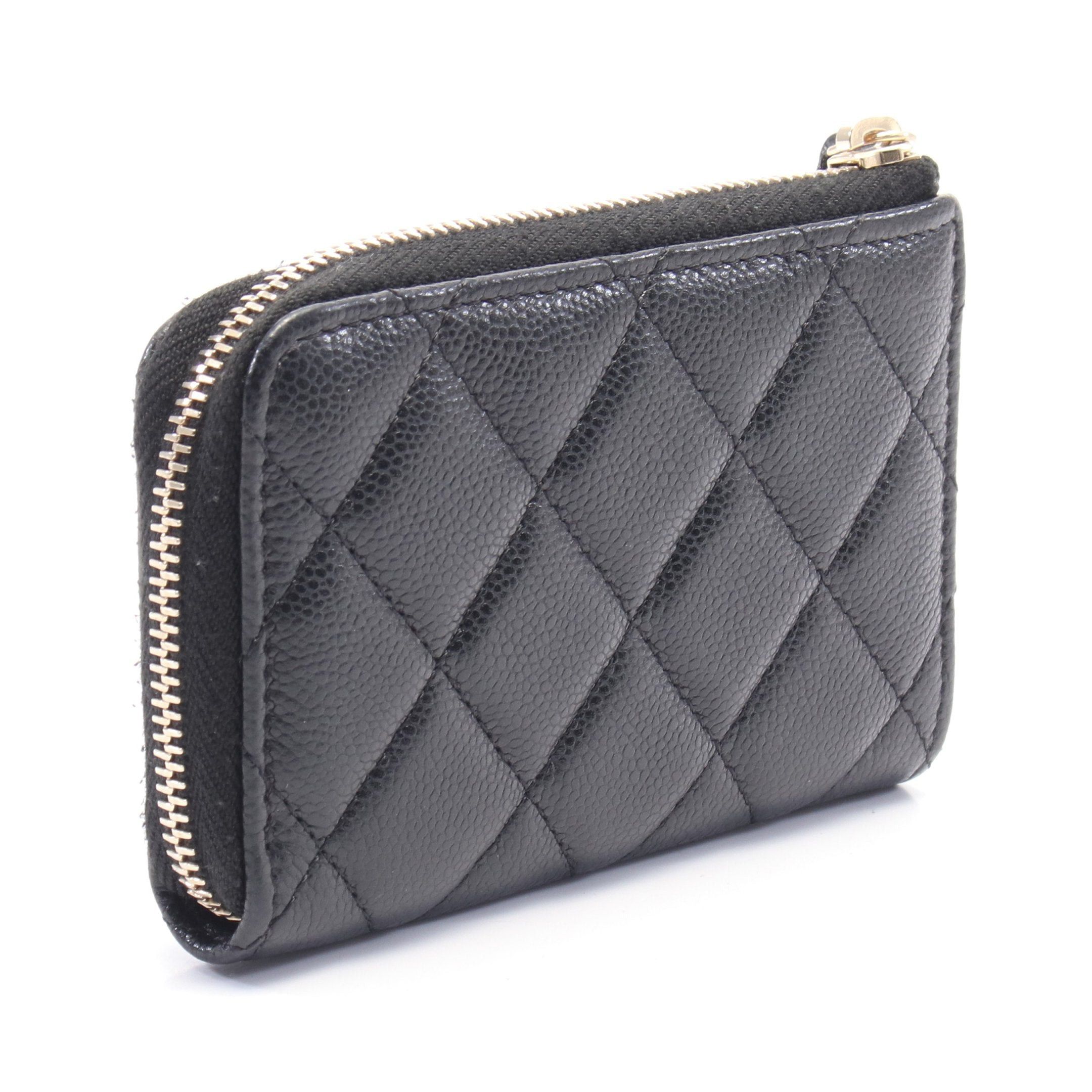 Chanel Chanel Matelasse Coin Purse Caviar Skin Black Gold Hardware With Key Ring Size ONE SIZE - 2 Thumbnail
