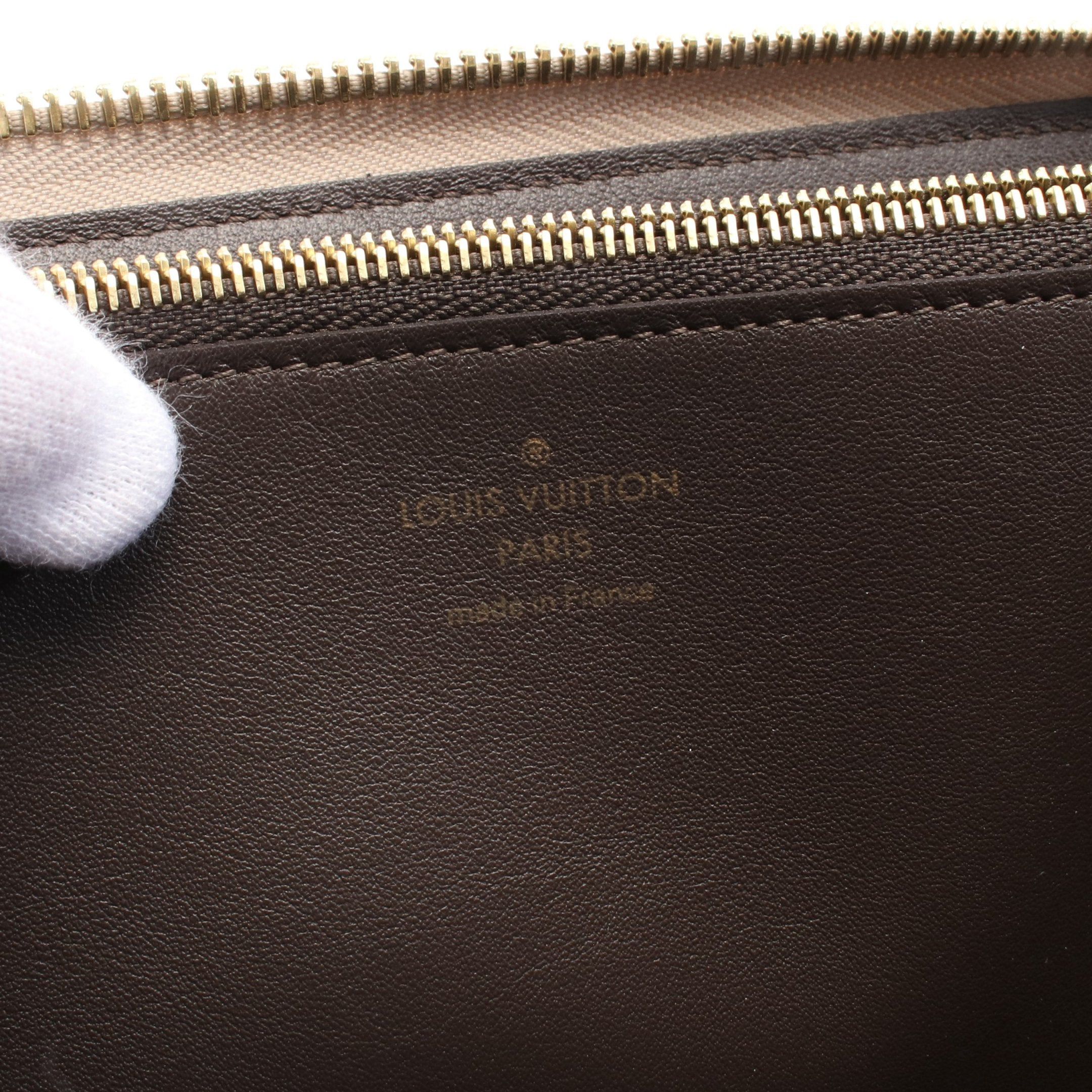 Louis Vuitton Louis Vuitton Portefeuil Comet Carré L-Shaped Zipper Long Wallet Taurillon Leather Gray Beige Size ONE SIZE - 4 Thumbnail