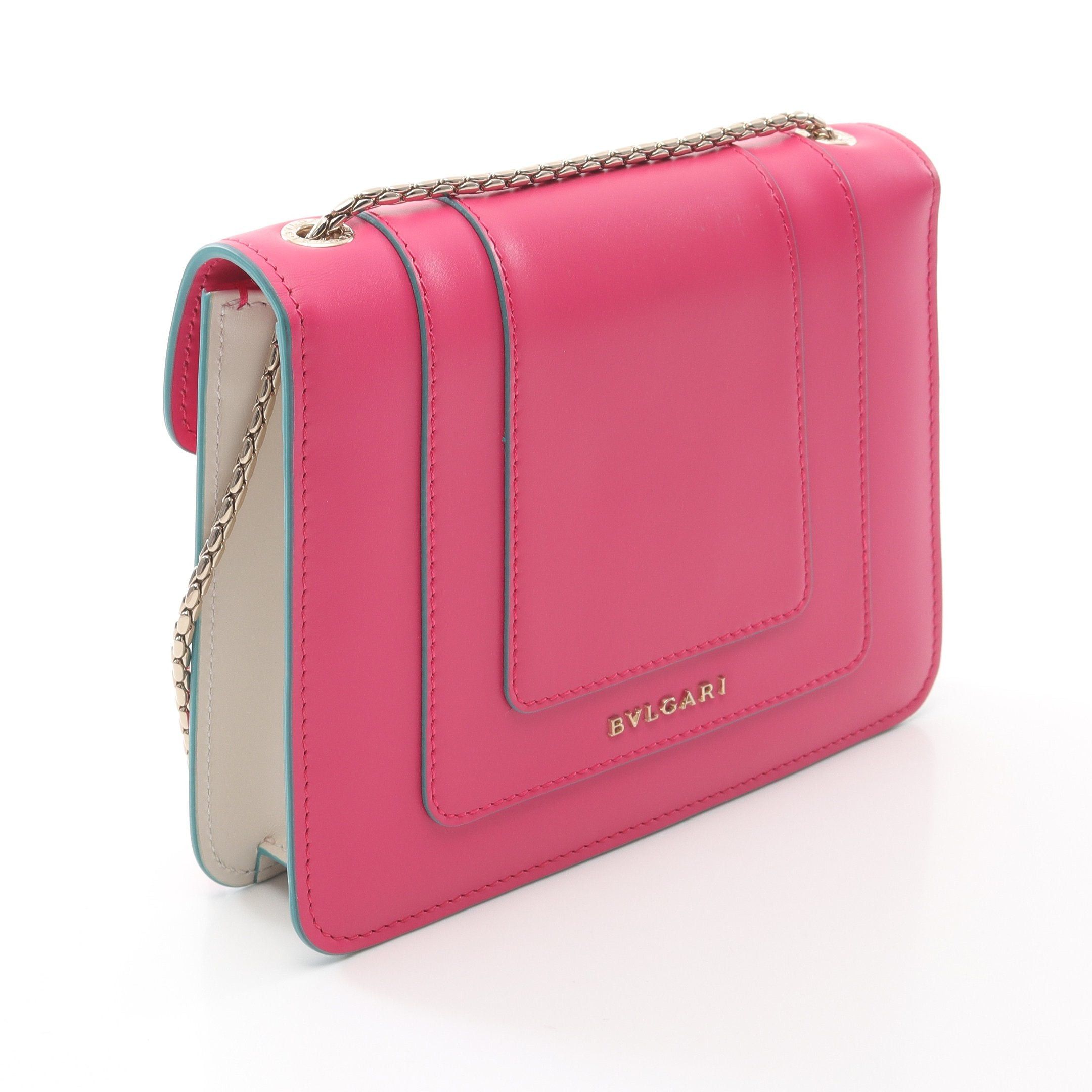 Bvlgari Bvlgari Serpenti Forever Chain Shoulder Bag Leather Pink Purple Off White Size ONE SIZE - 2 Thumbnail