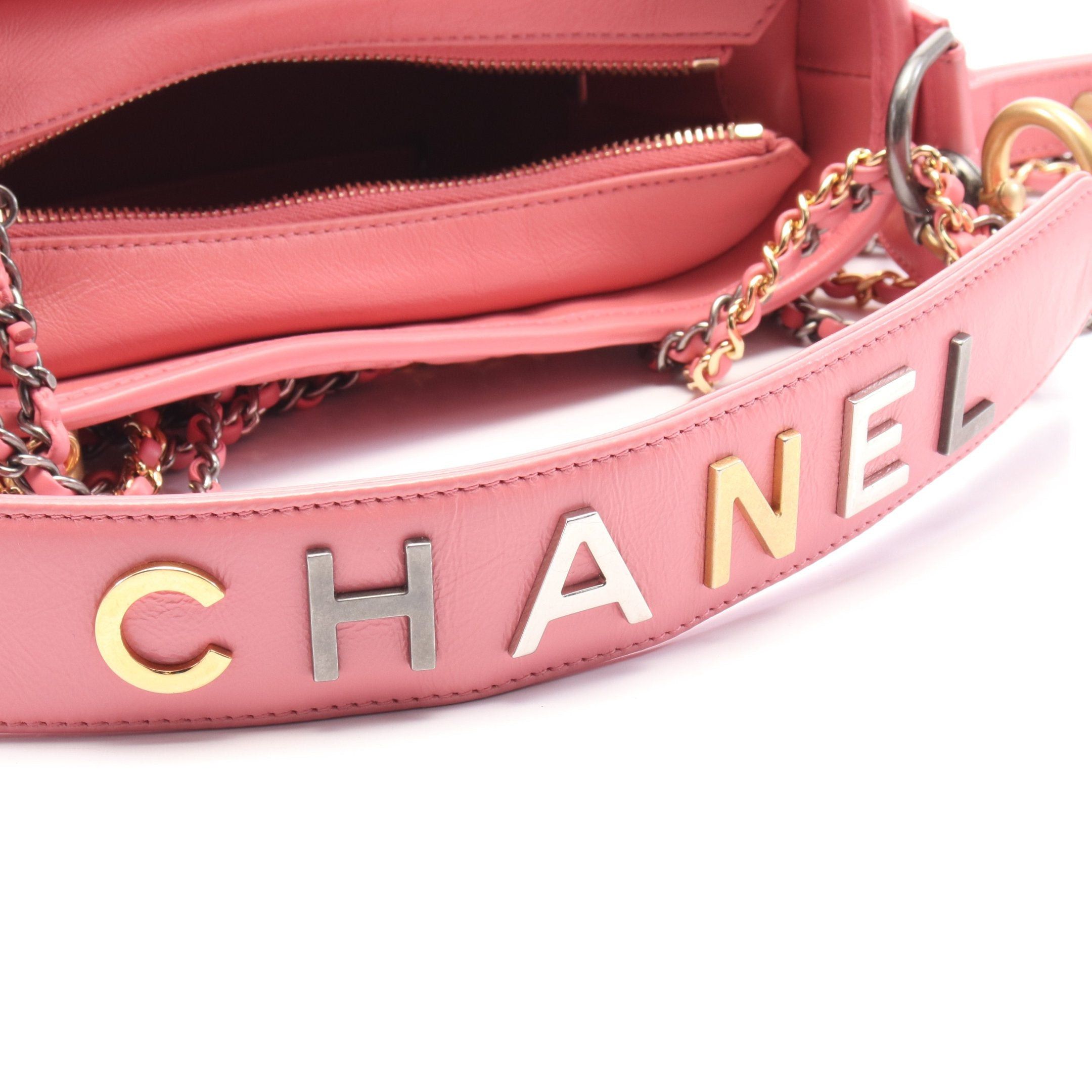 Chanel Chanel Gabriel De Chanel Small Hobo Chain Shoulder Bag Leather Pink Combination Metal Fittings Size ONE SIZE - 8 Thumbnail