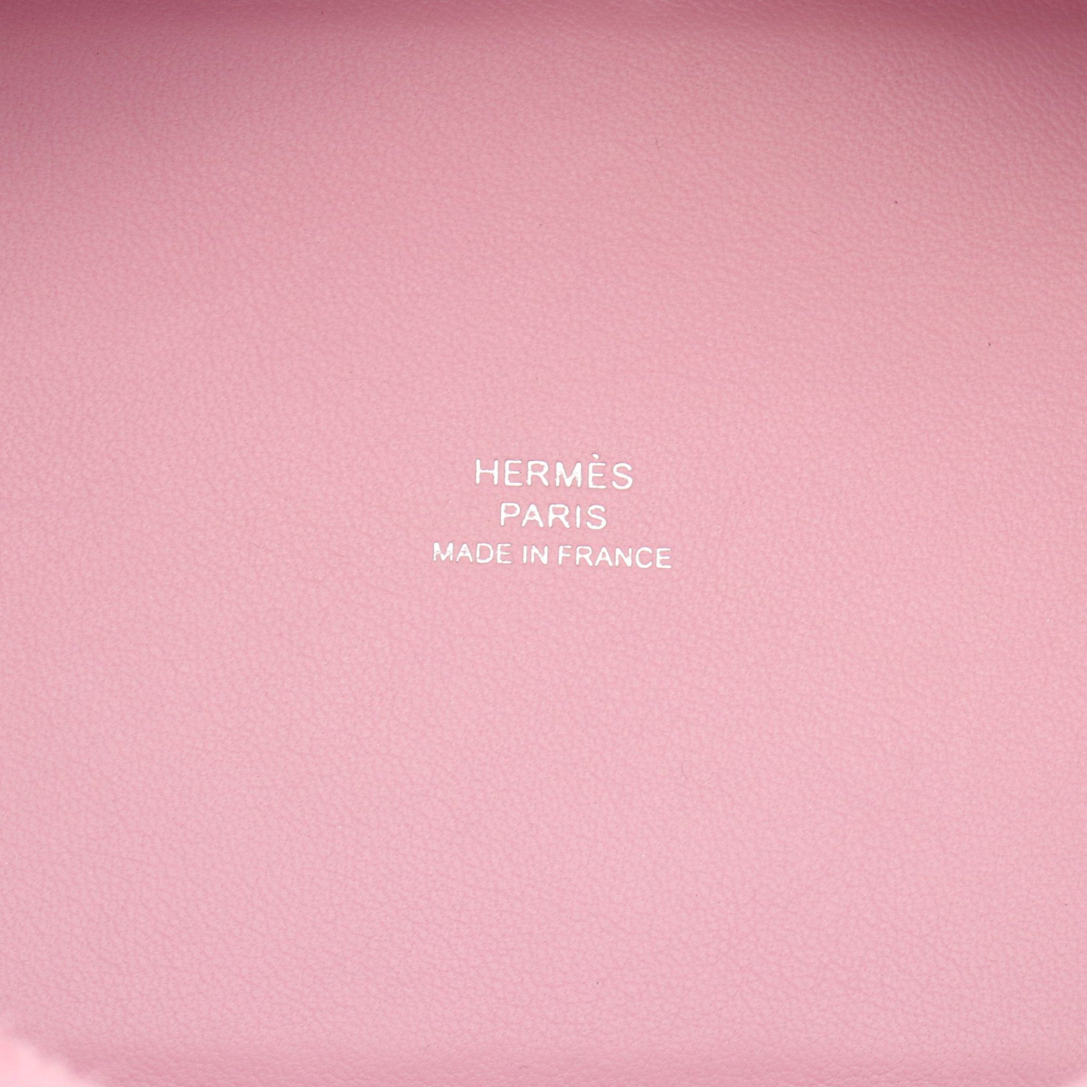 Hermes Hermes Picotan Lock Micro Lucky Daisy Mauve Sylvestre Handbag Leather Pink Light Brown White Silver Hardware U Stamp Size ONE SIZE - 4 Thumbnail