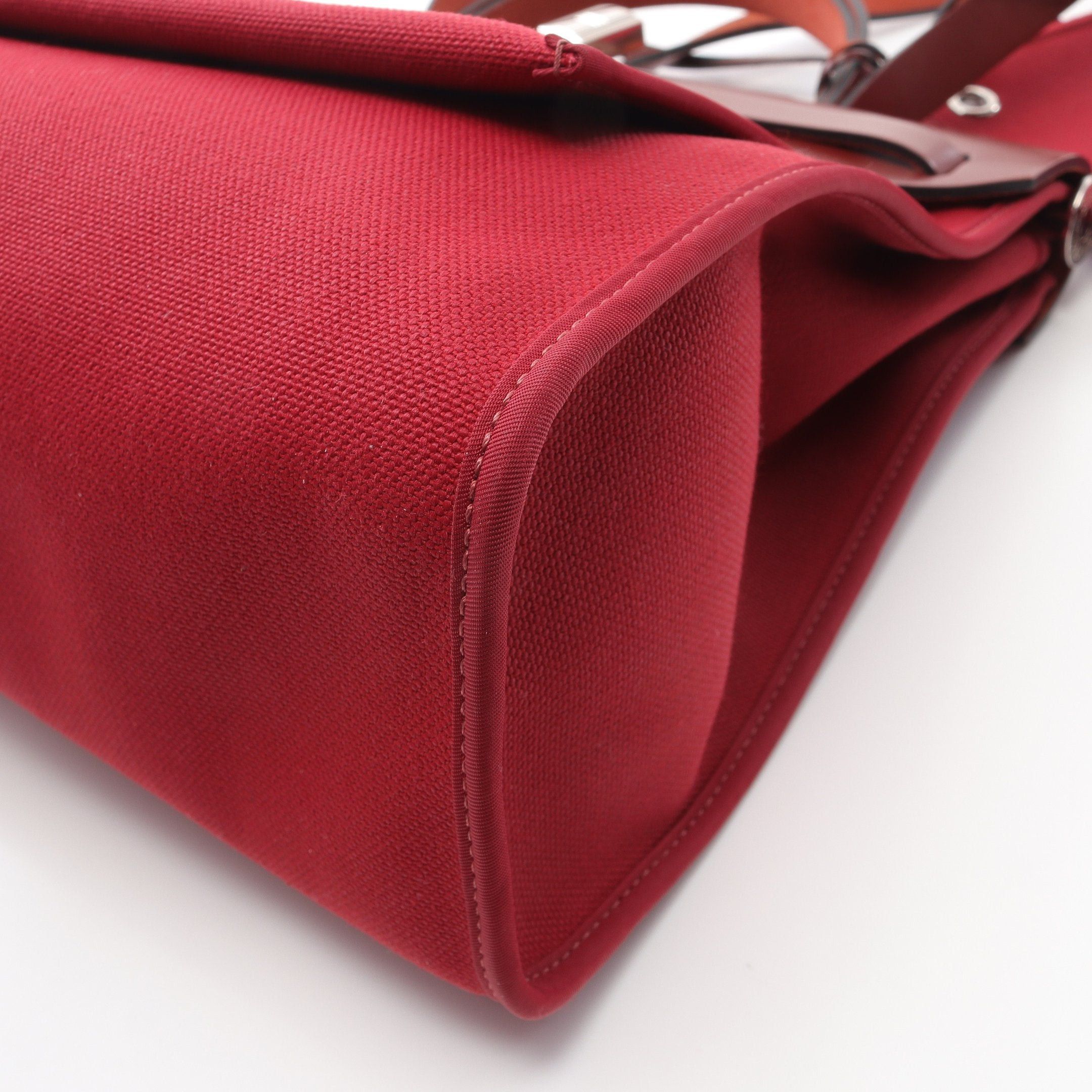Hermes Hermes Herbag Zip Pm Rouge Ash Casac Handbag Vache Hunter Toile Military Bordeaux Silver Hardware A Stamp Size ONE SIZE - 6 Thumbnail