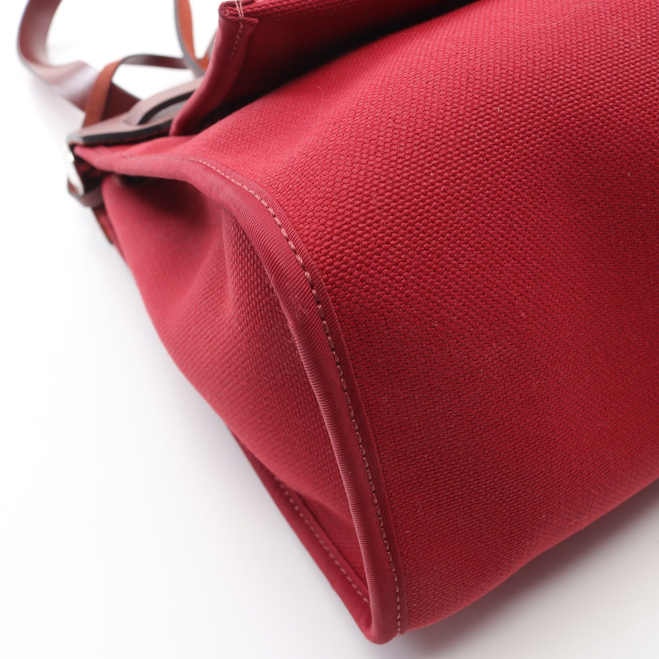 Hermes Hermes Herbag Zip Pm Rouge Ash Casac Handbag Vache Hunter Toile Military Bordeaux Silver Hardware A Stamp Size ONE SIZE - 7 Thumbnail
