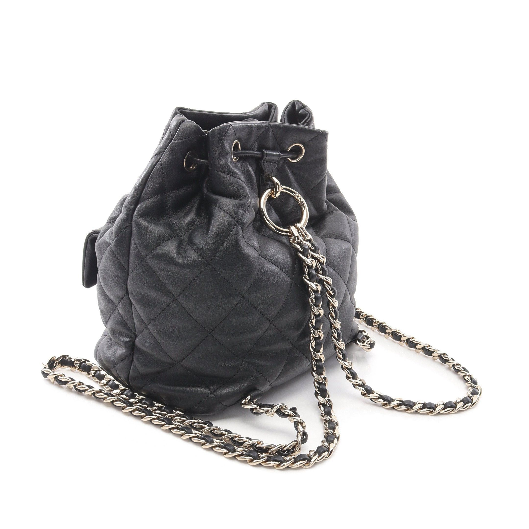 Chanel Chanel Matelasse Backpack Rucksack Lambskin Black Gold Hardware Size ONE SIZE - 2 Thumbnail