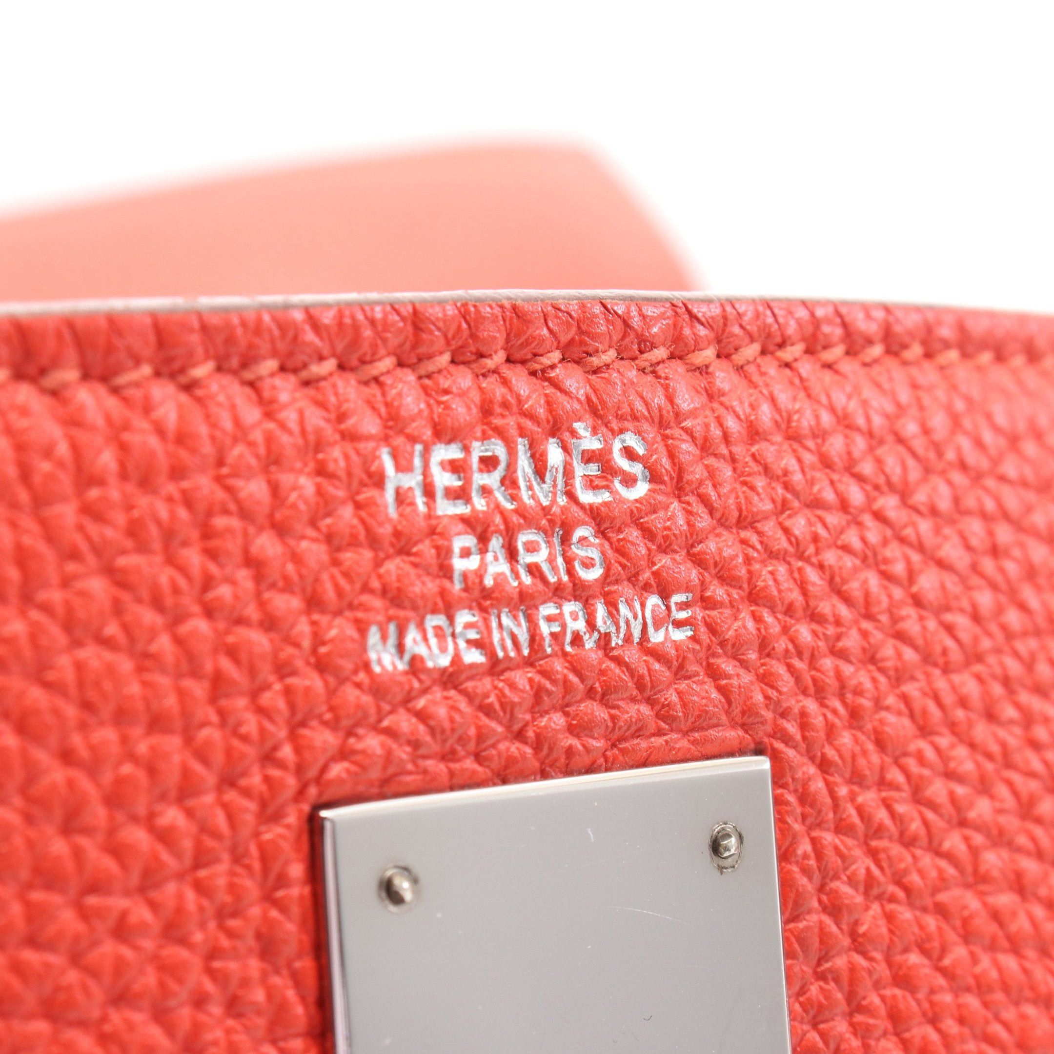 Hermes Hermes Kelly35 Capucines Handbag Togo Orange Brown Silver Hardware Inner Stitch Stamp Size ONE SIZE - 4 Thumbnail