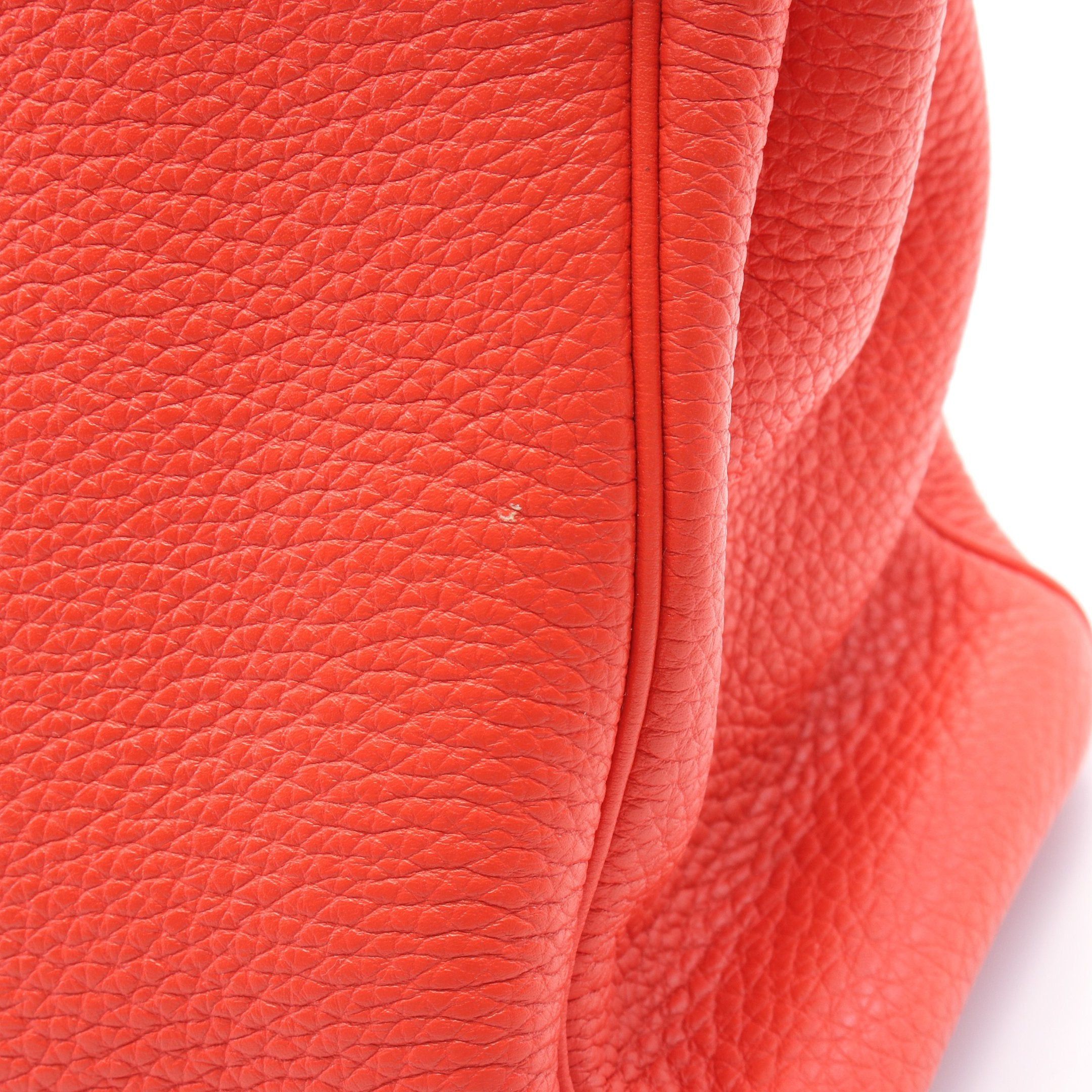 Hermes Hermes Kelly35 Capucines Handbag Togo Orange Brown Silver Hardware Inner Stitch Stamp Size ONE SIZE - 8 Thumbnail