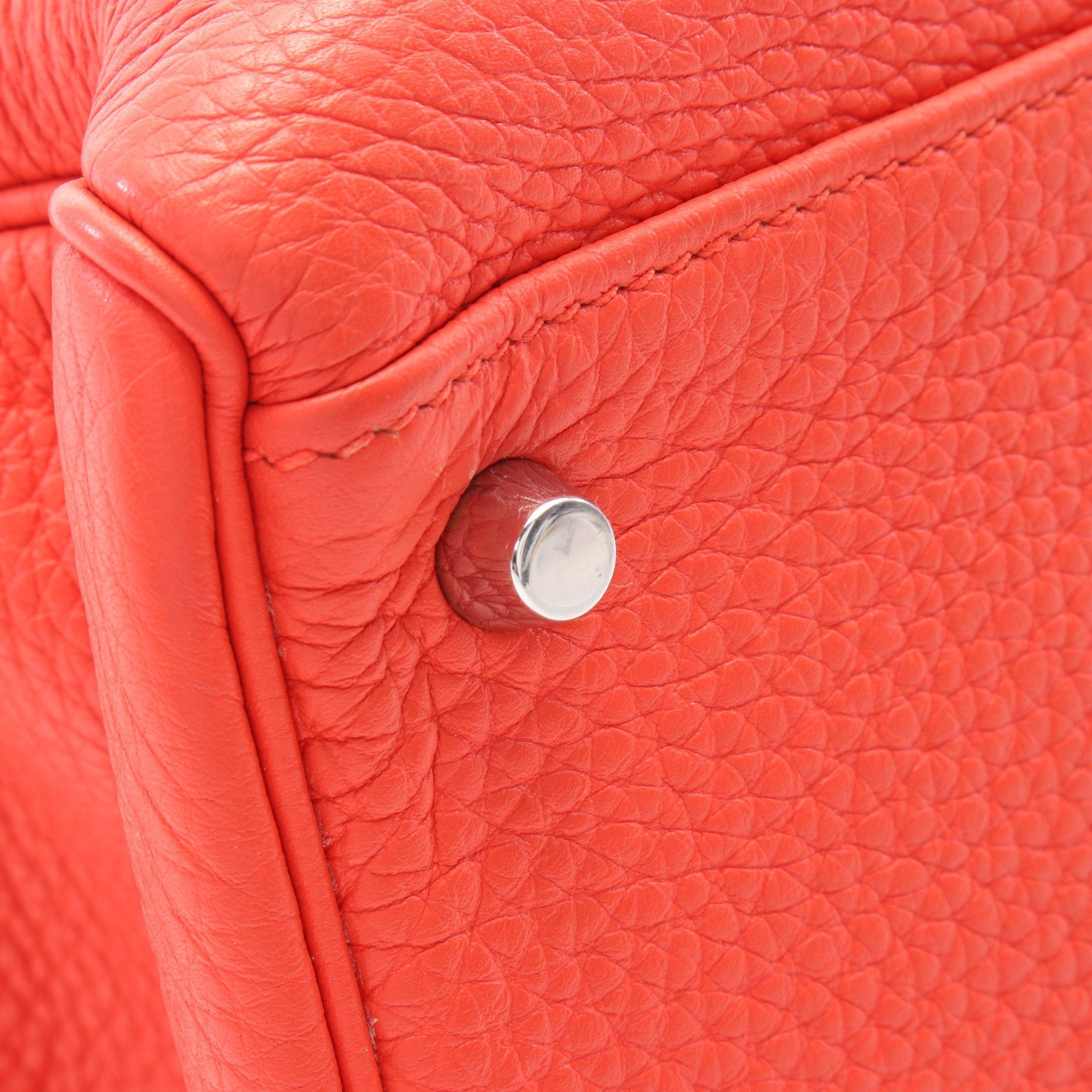 Hermes Hermes Kelly35 Capucines Handbag Togo Orange Brown Silver Hardware Inner Stitch Stamp Size ONE SIZE - 6 Thumbnail