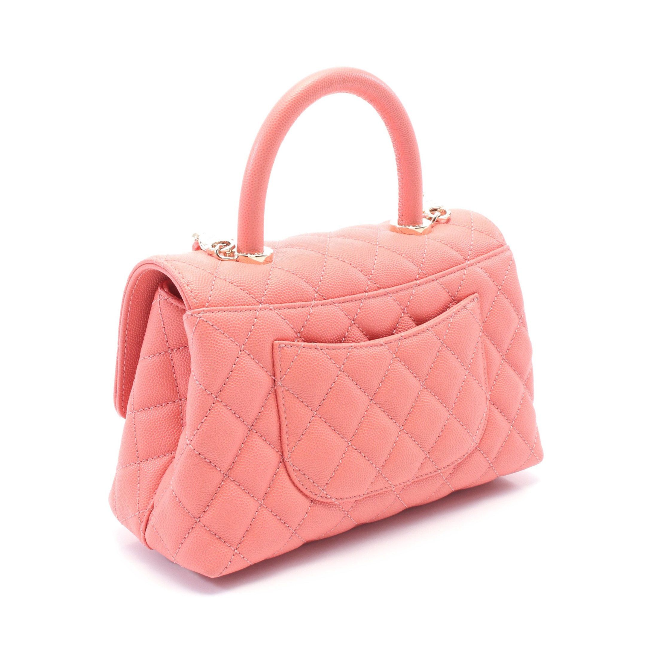 Chanel Chanel Coco Handle Flap Matelasse Handbag Caviar Skin Pink Gold Hardware Size ONE SIZE - 2 Thumbnail