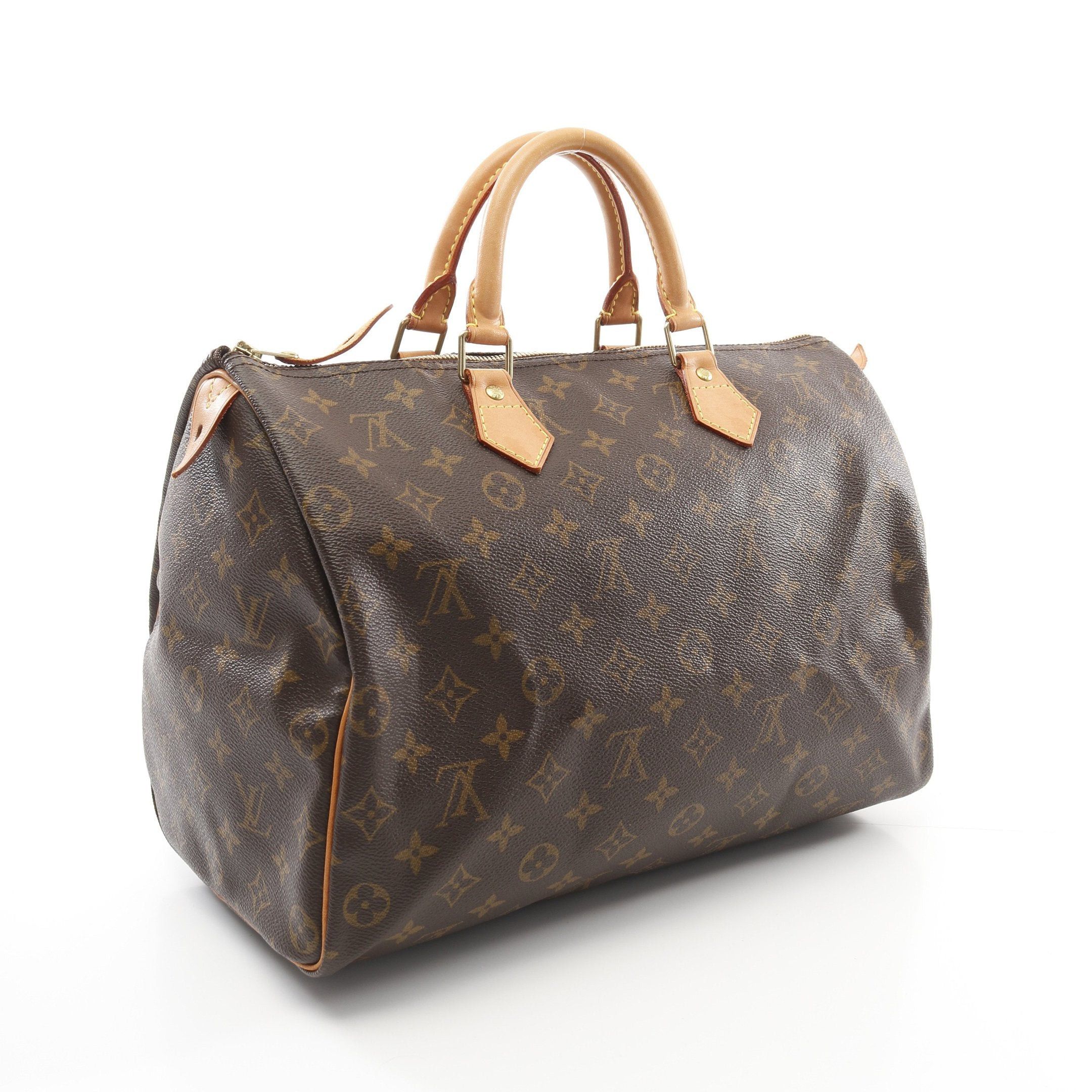 Louis Vuitton Louis Vuitton Speedy 35 Monogram Handbag Leather Brown Size ONE SIZE - 2 Thumbnail