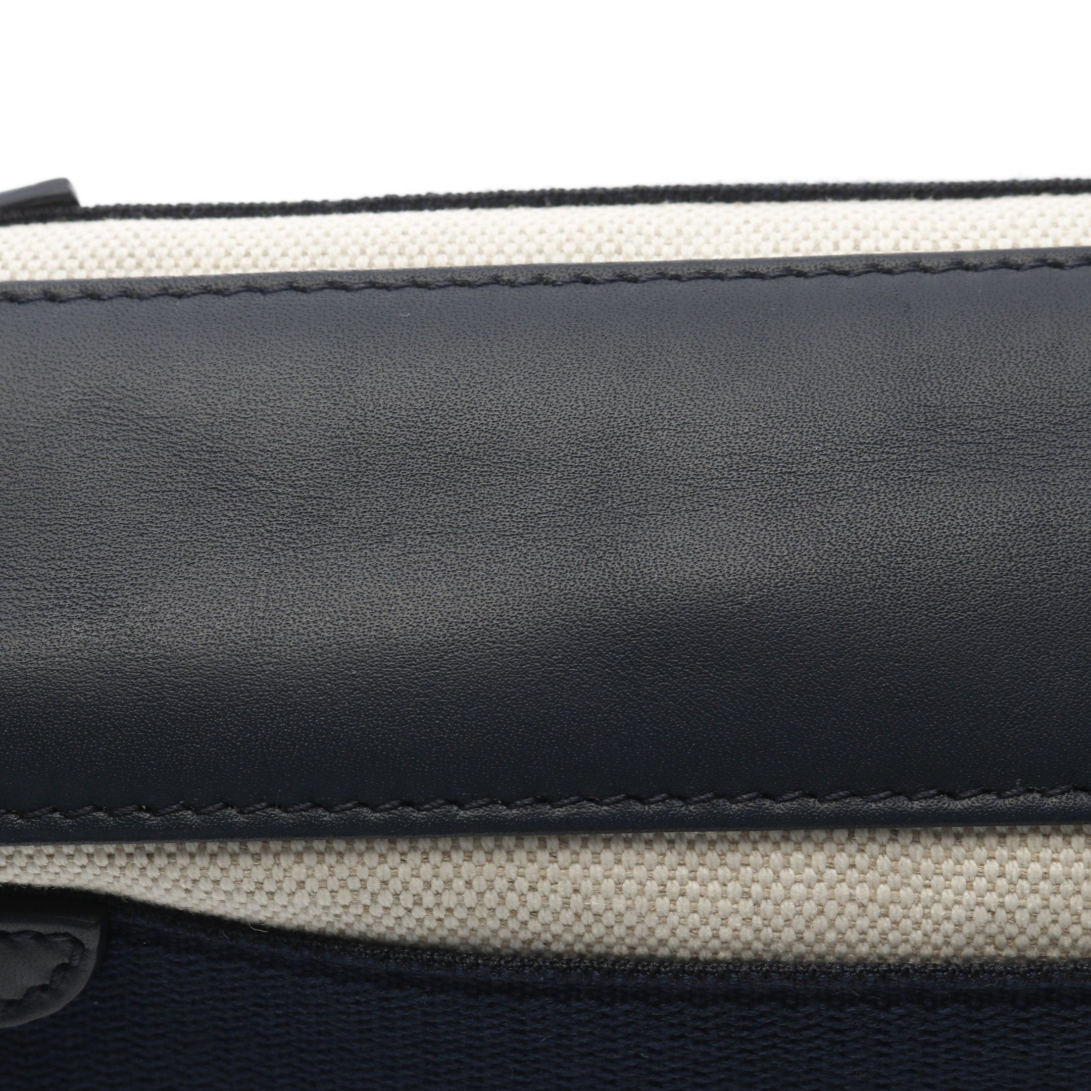 Balenciaga Balenciaga Navy Hippopotamus Xs Handbag Canvas Leather Ivory Size ONE SIZE - 8 Thumbnail