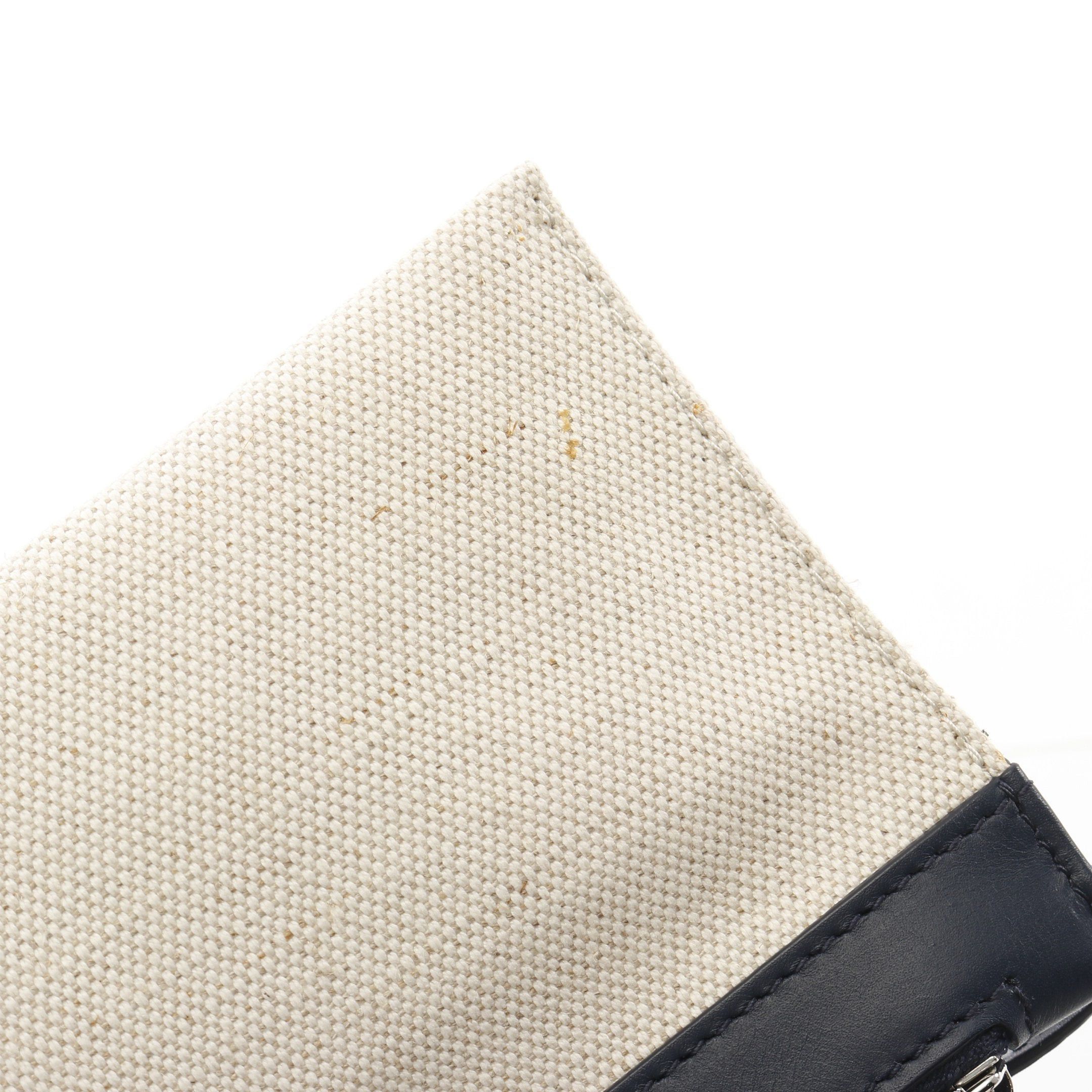 Balenciaga Balenciaga Navy Hippopotamus Xs Handbag Canvas Leather Ivory Size ONE SIZE - 9 Thumbnail