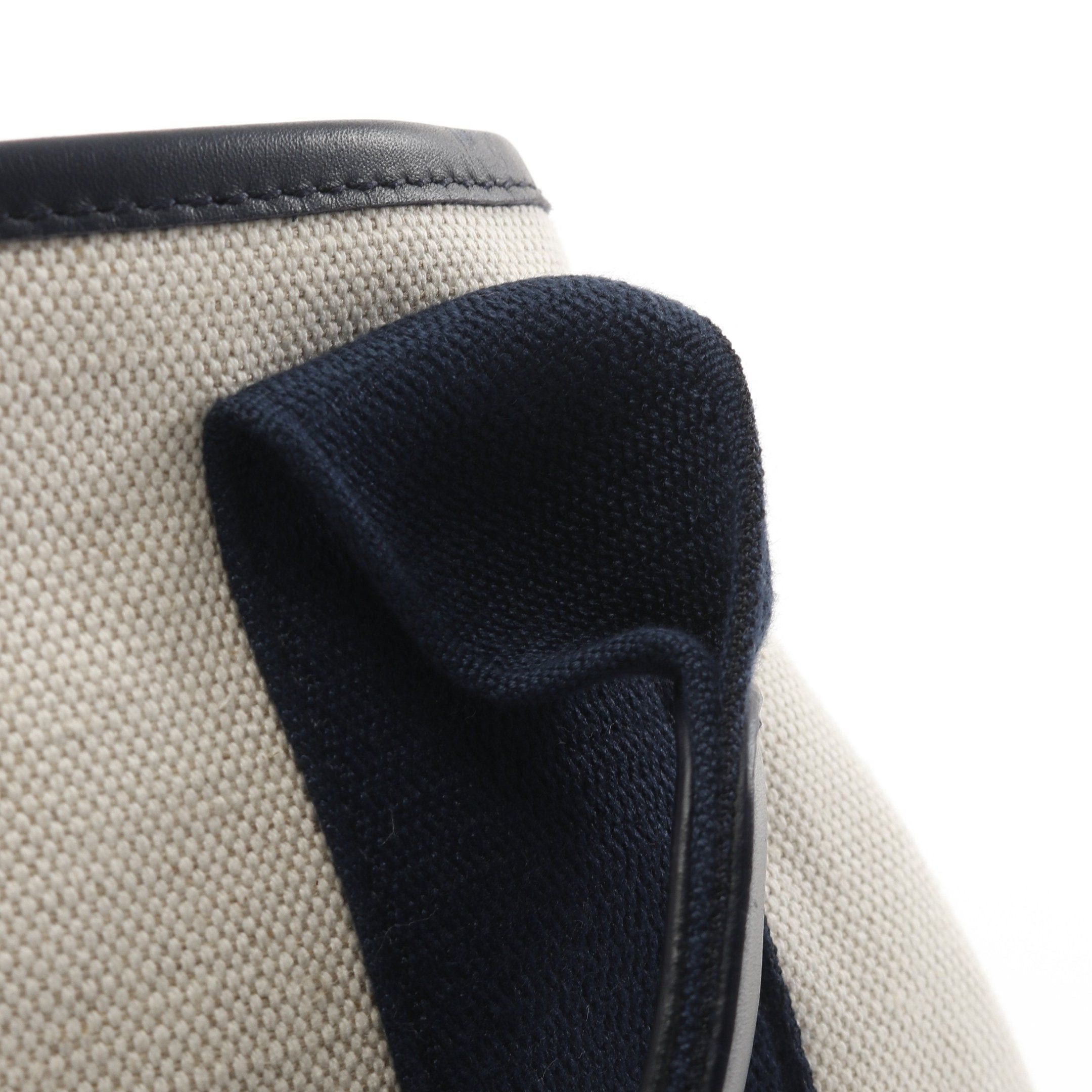 Balenciaga Balenciaga Navy Hippopotamus Xs Handbag Canvas Leather Ivory Size ONE SIZE - 7 Thumbnail
