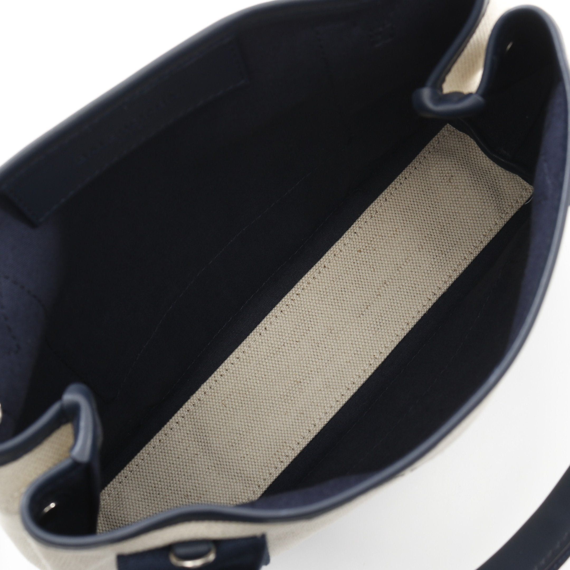 Balenciaga Balenciaga Navy Hippopotamus Xs Handbag Canvas Leather Ivory Size ONE SIZE - 3 Thumbnail