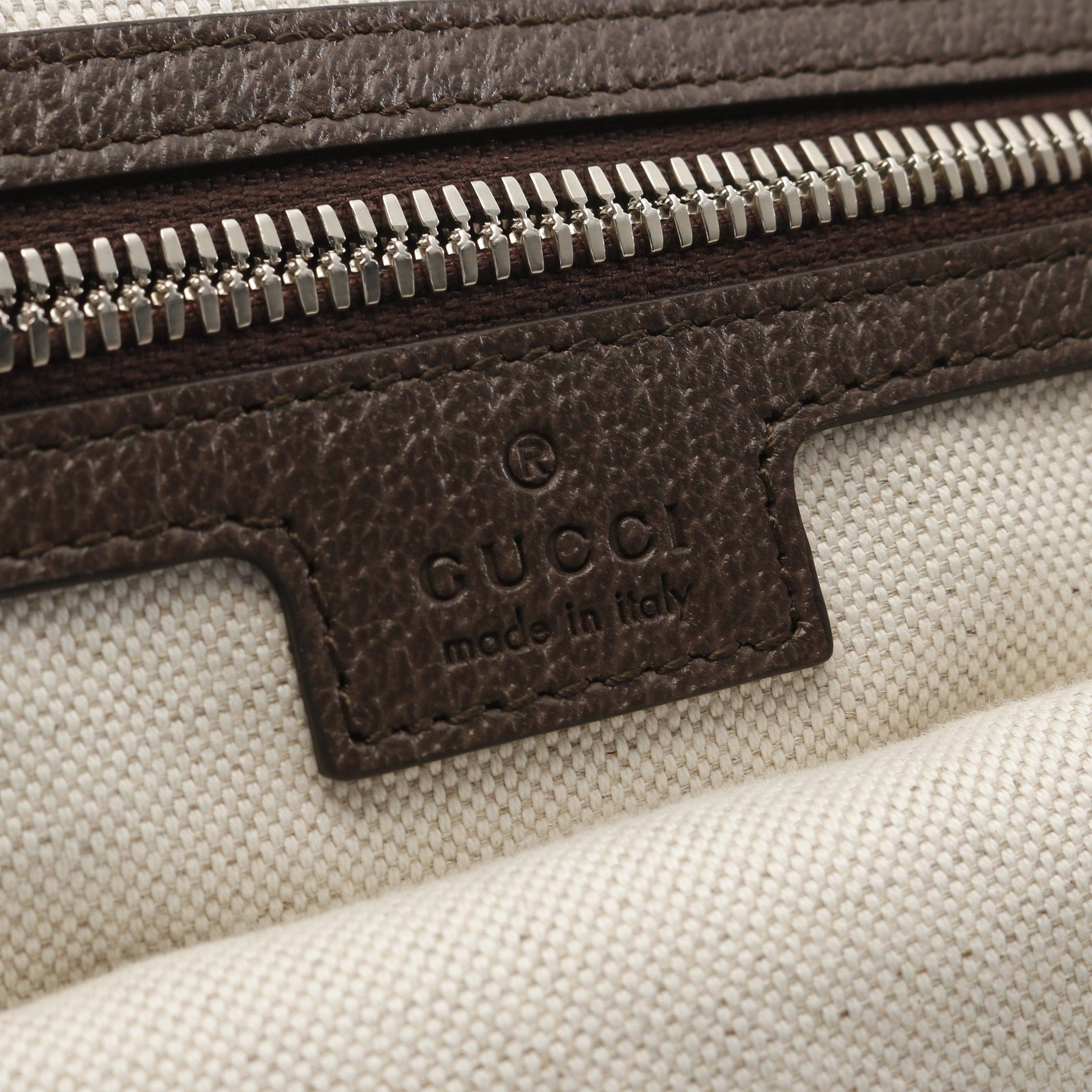 Gucci Gucci Sherry Line Embossed Logo Shoulder Bag Tote Canvas Ivory Green Red Size ONE SIZE - 4 Thumbnail
