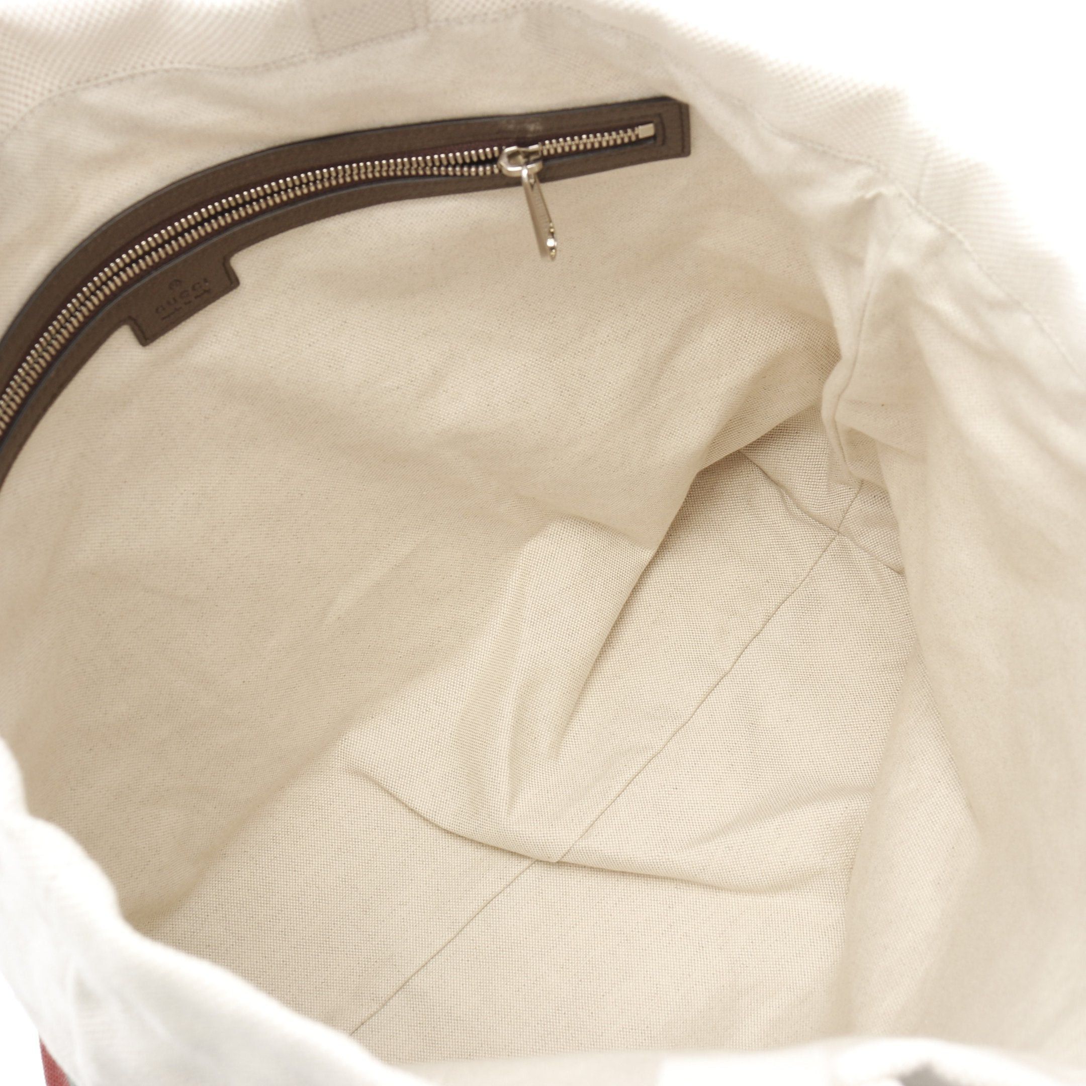 Gucci Gucci Sherry Line Embossed Logo Shoulder Bag Tote Canvas Ivory Green Red Size ONE SIZE - 3 Thumbnail