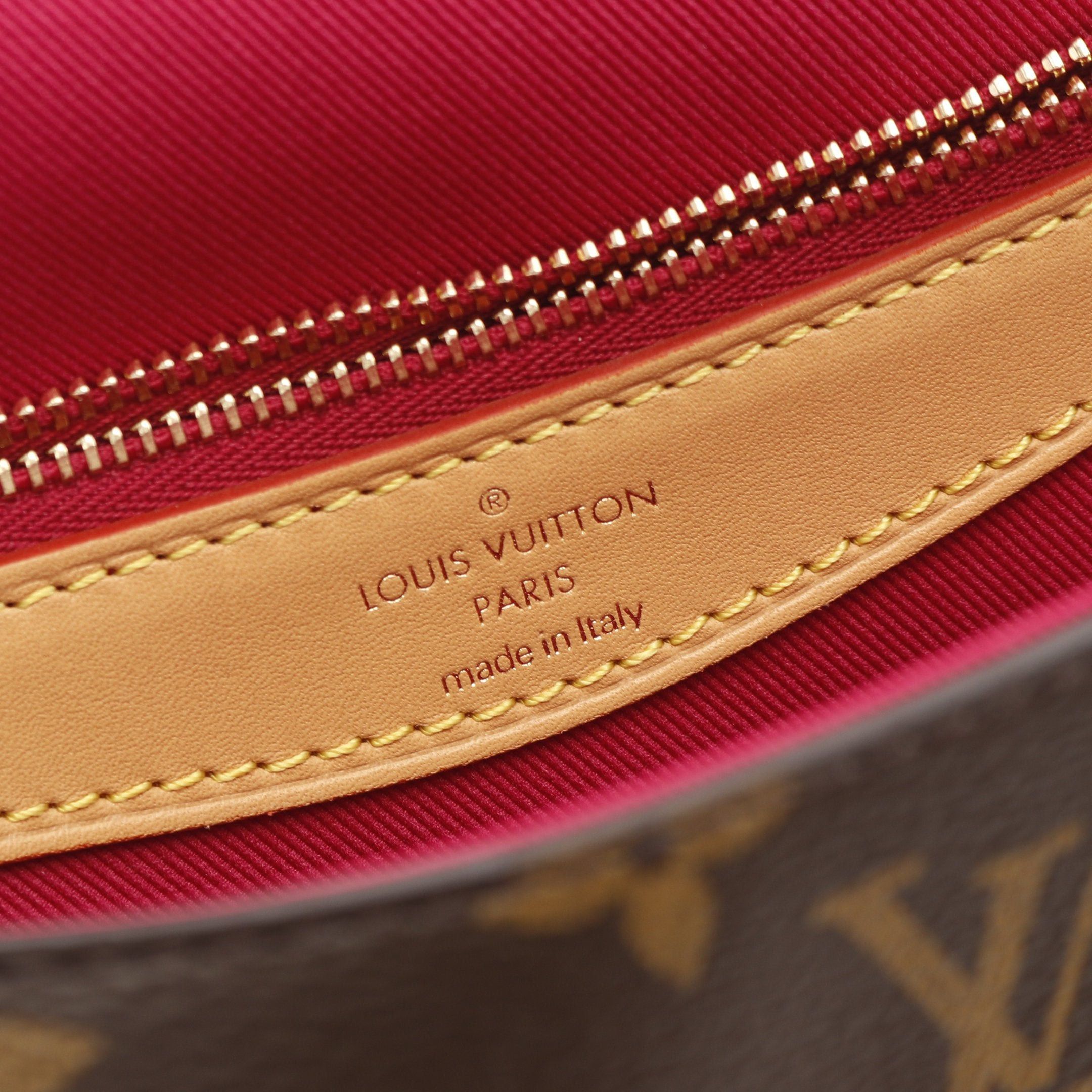 Louis Vuitton Louis Vuitton Diane Nm Pm Monogram Fuchsia One Shoulder Bag Leather Brown Size ONE SIZE - 4 Thumbnail
