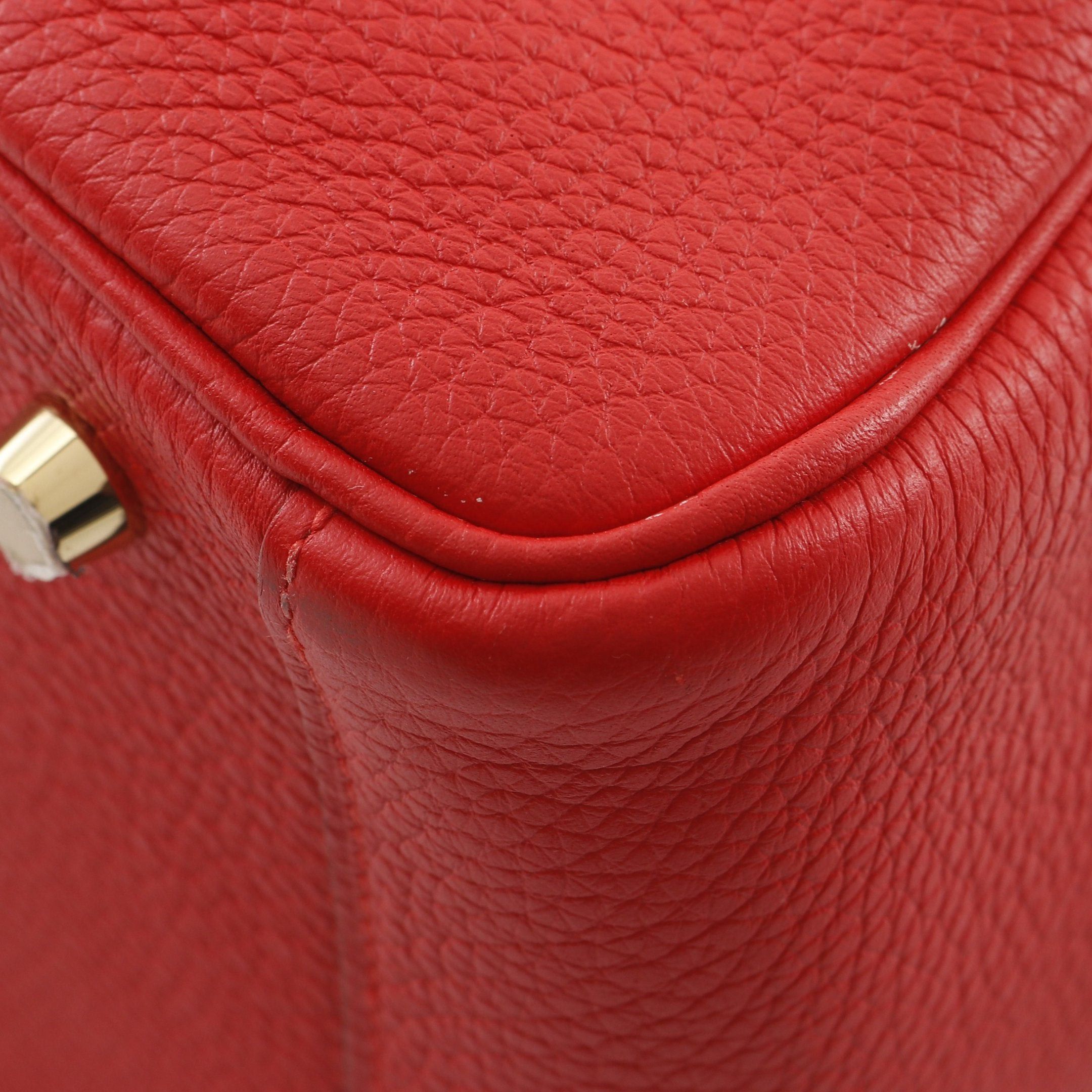 Hermes Hermes Lindy 30 Rouge Tomato Shoulder Bag Clemence Leather Red Gold Hardware Z Stamp Size ONE SIZE - 6 Thumbnail
