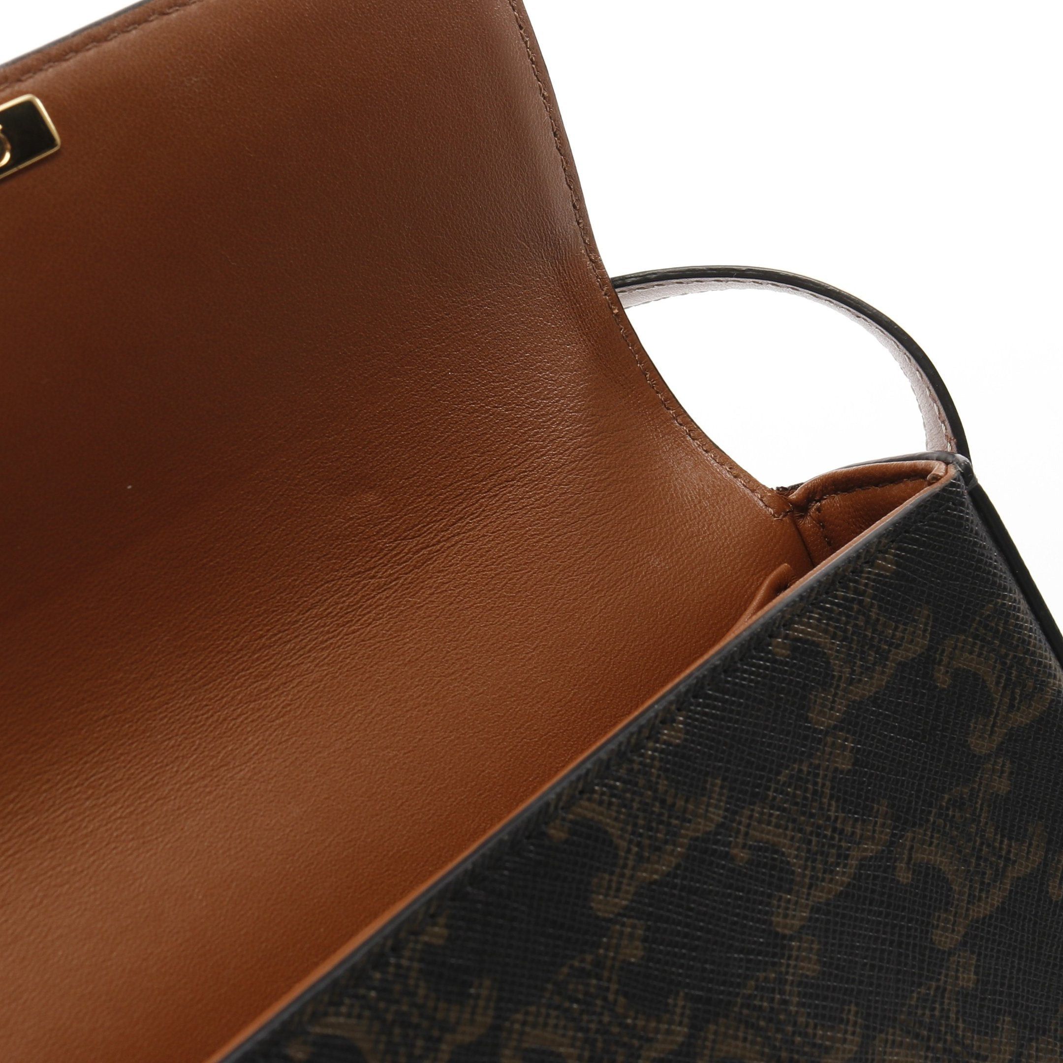 Celine Celine Claude Triomphe One Shoulder Bag Leather Black Brown Size ONE SIZE - 10 Thumbnail