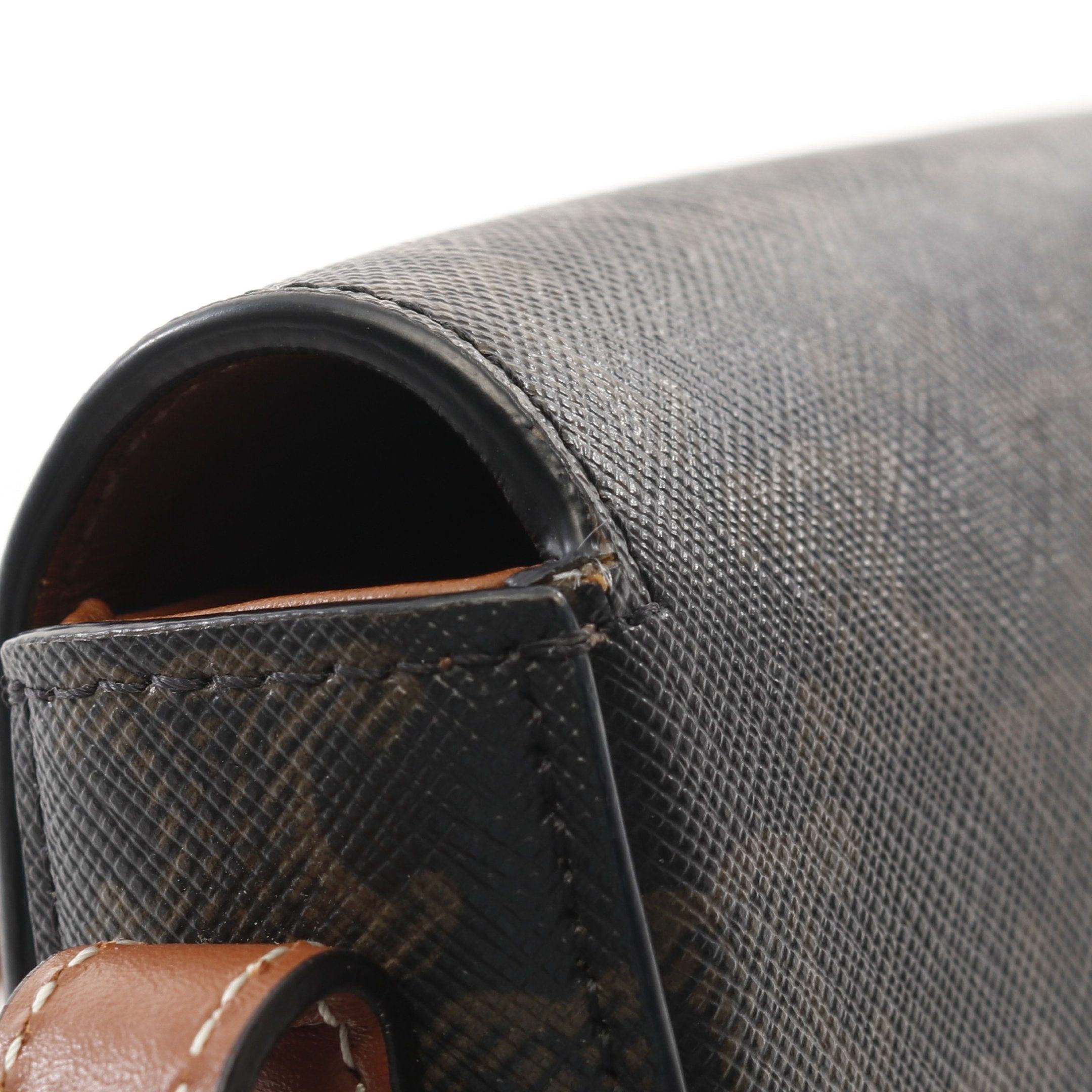 Celine Celine Claude Triomphe One Shoulder Bag Leather Black Brown Size ONE SIZE - 8 Thumbnail