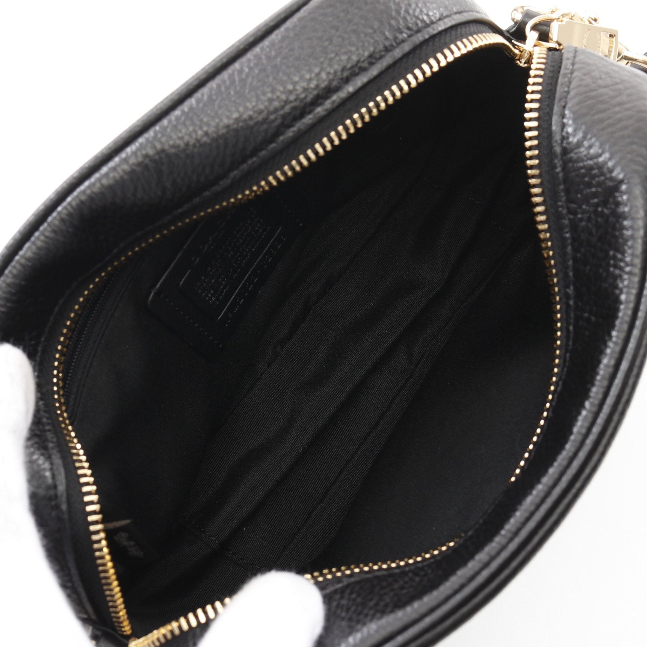 Coach Coach Dempsey Camera Bag With Patch Shoulder Leather Black Size ONE SIZE - 3 Thumbnail