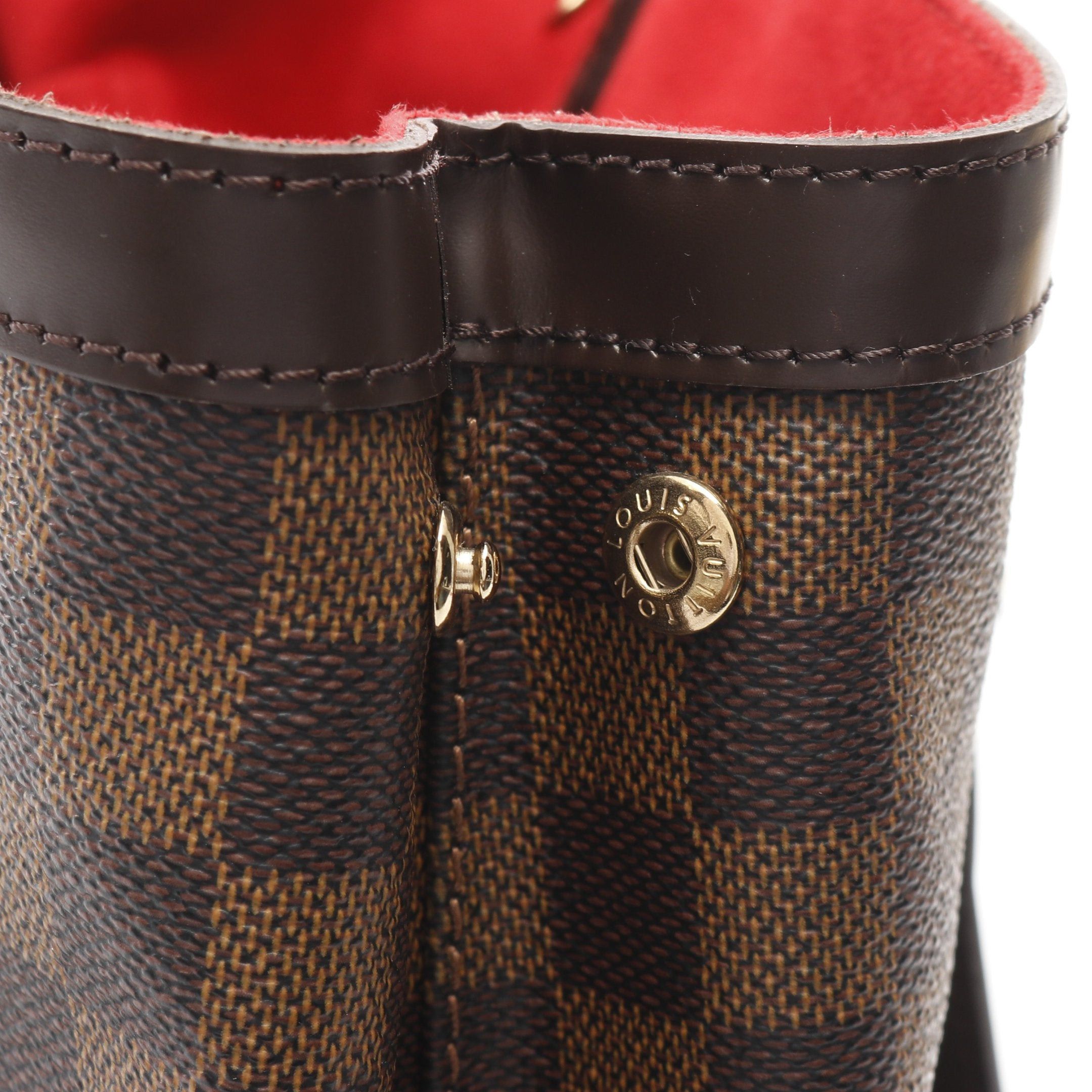 Louis Vuitton Louis Vuitton Hampstead Pm Damier Ebene Handbag Tote Bag Leather Brown Size ONE SIZE - 10 Thumbnail