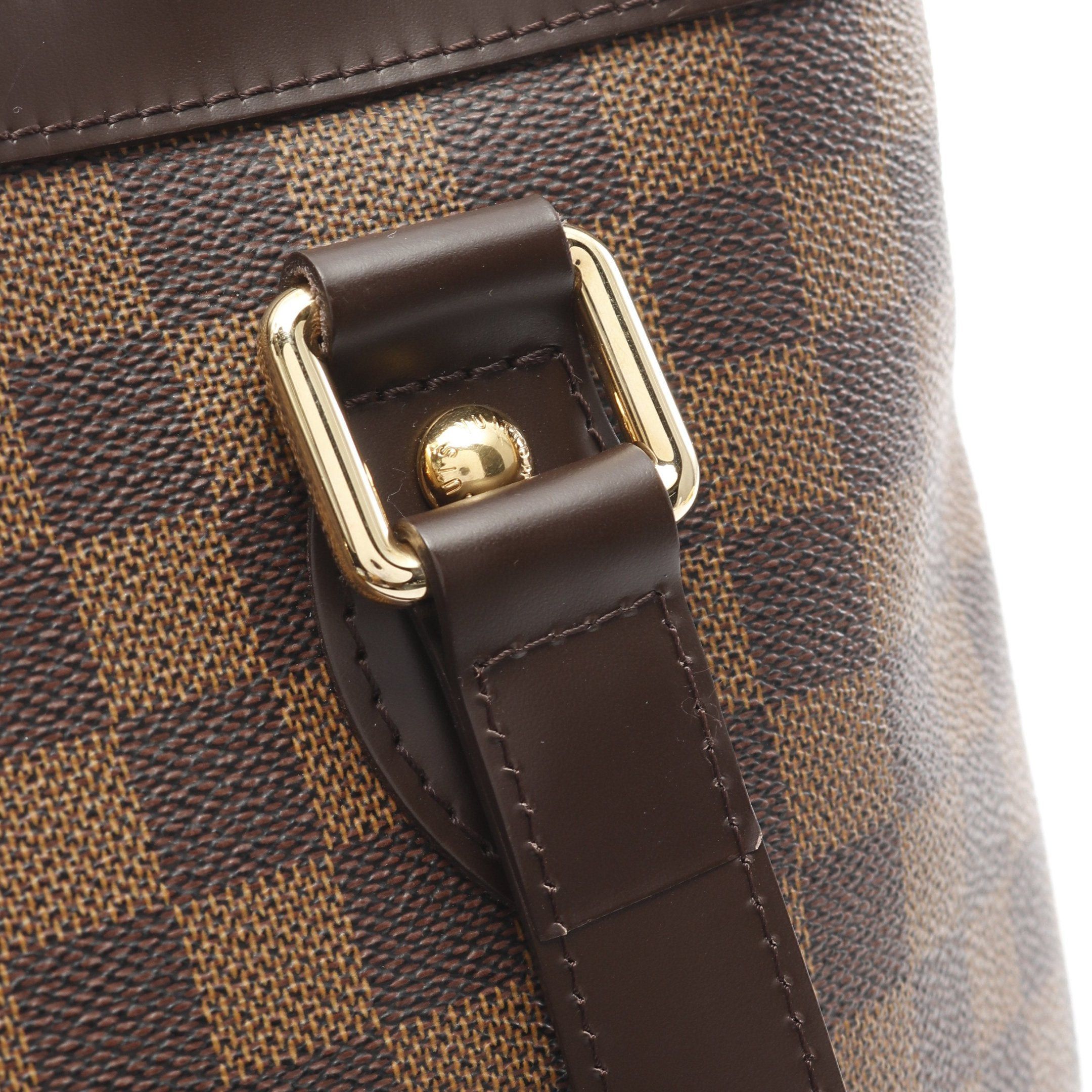 Louis Vuitton Louis Vuitton Hampstead Pm Damier Ebene Handbag Tote Bag Leather Brown Size ONE SIZE - 8 Thumbnail