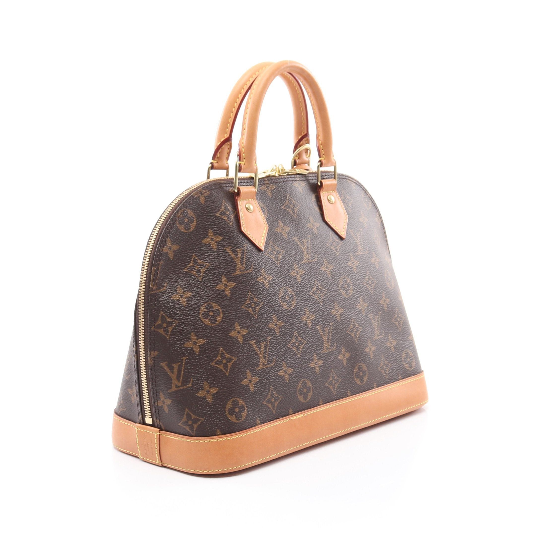 Louis Vuitton Louis Vuitton Alma Monogram Handbag Leather Brown Size ONE SIZE - 2 Thumbnail