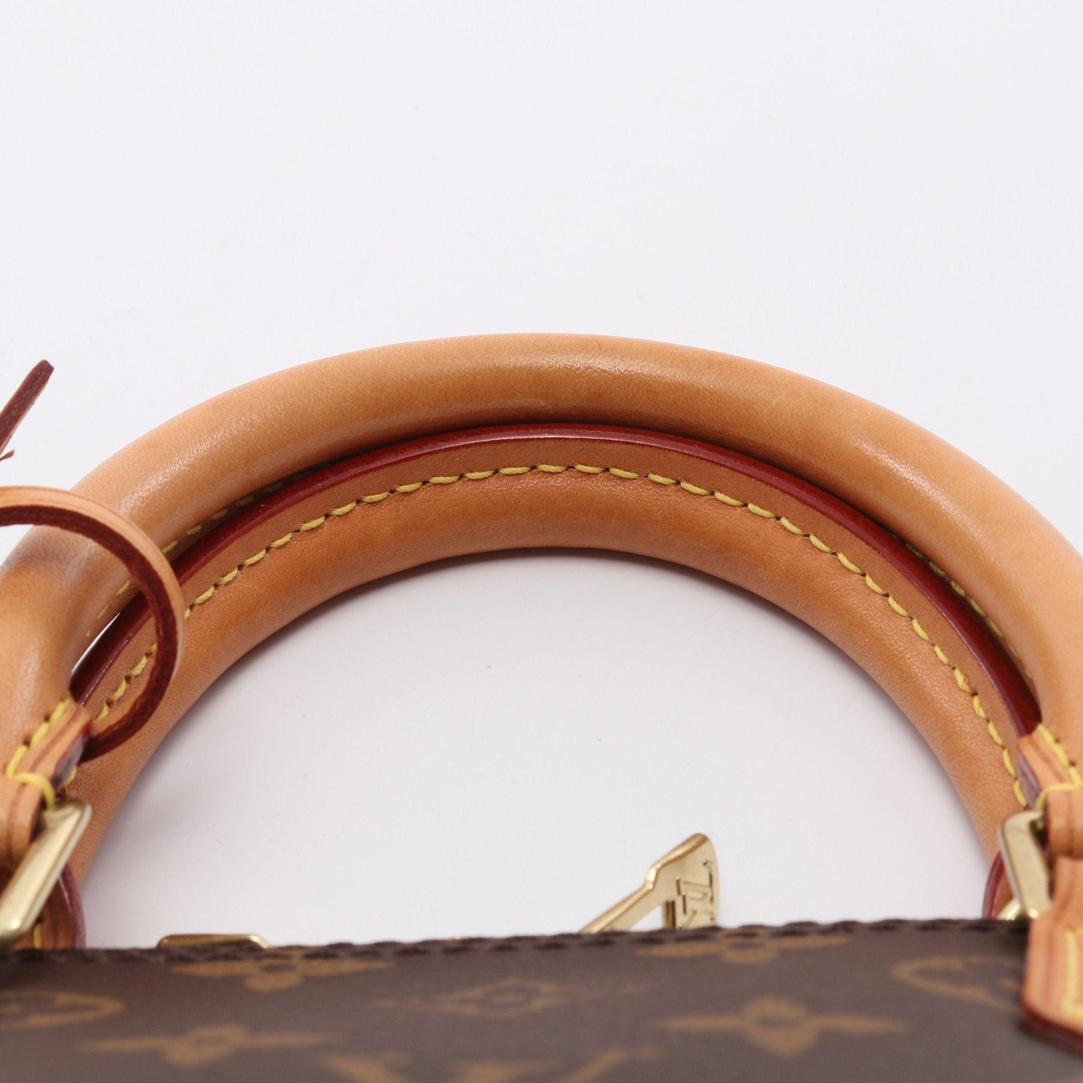Louis Vuitton Louis Vuitton Alma Monogram Handbag Leather Brown Size ONE SIZE - 9 Thumbnail