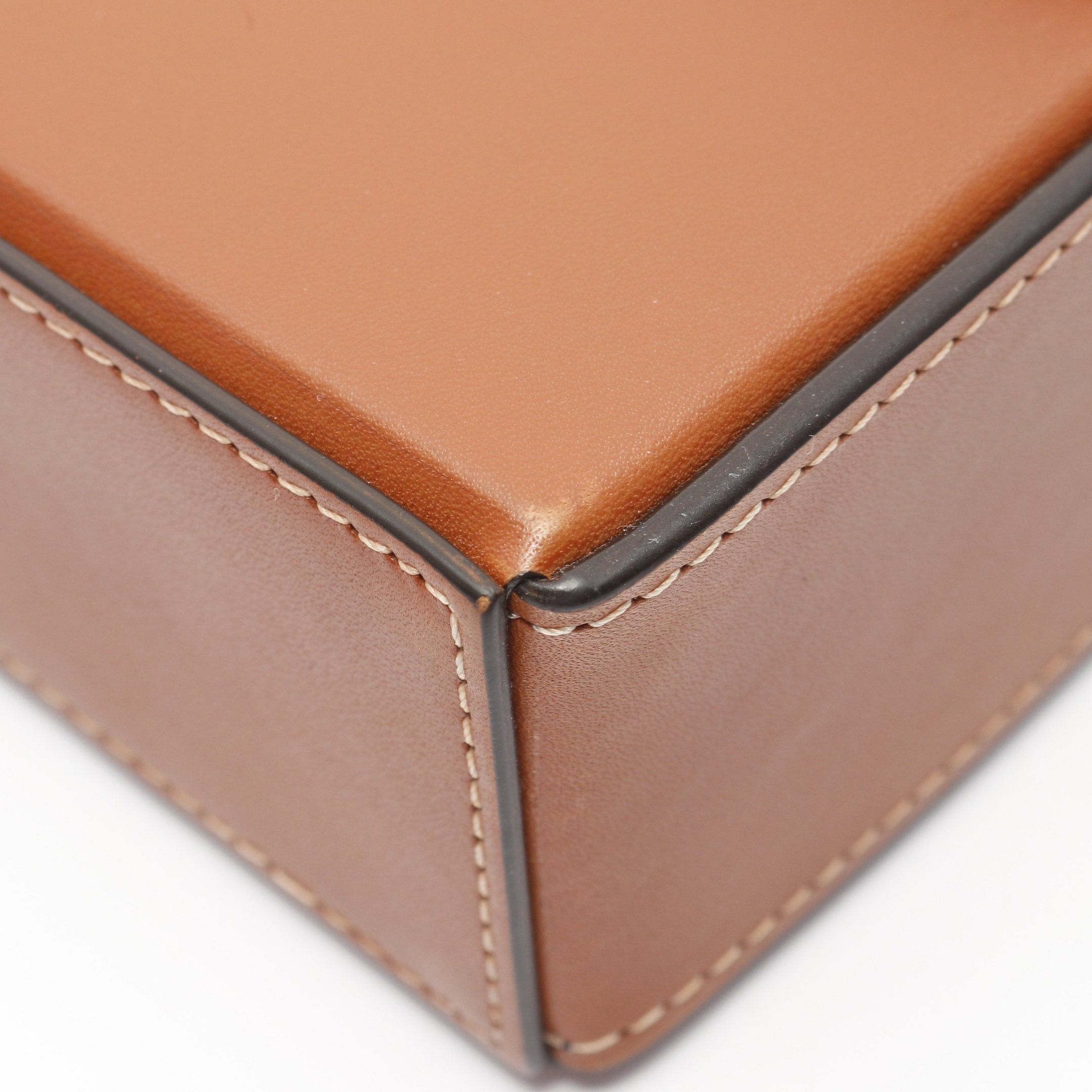 Celine Celine Box Triomphe Handbag Leather Brown Size ONE SIZE - 7 Thumbnail