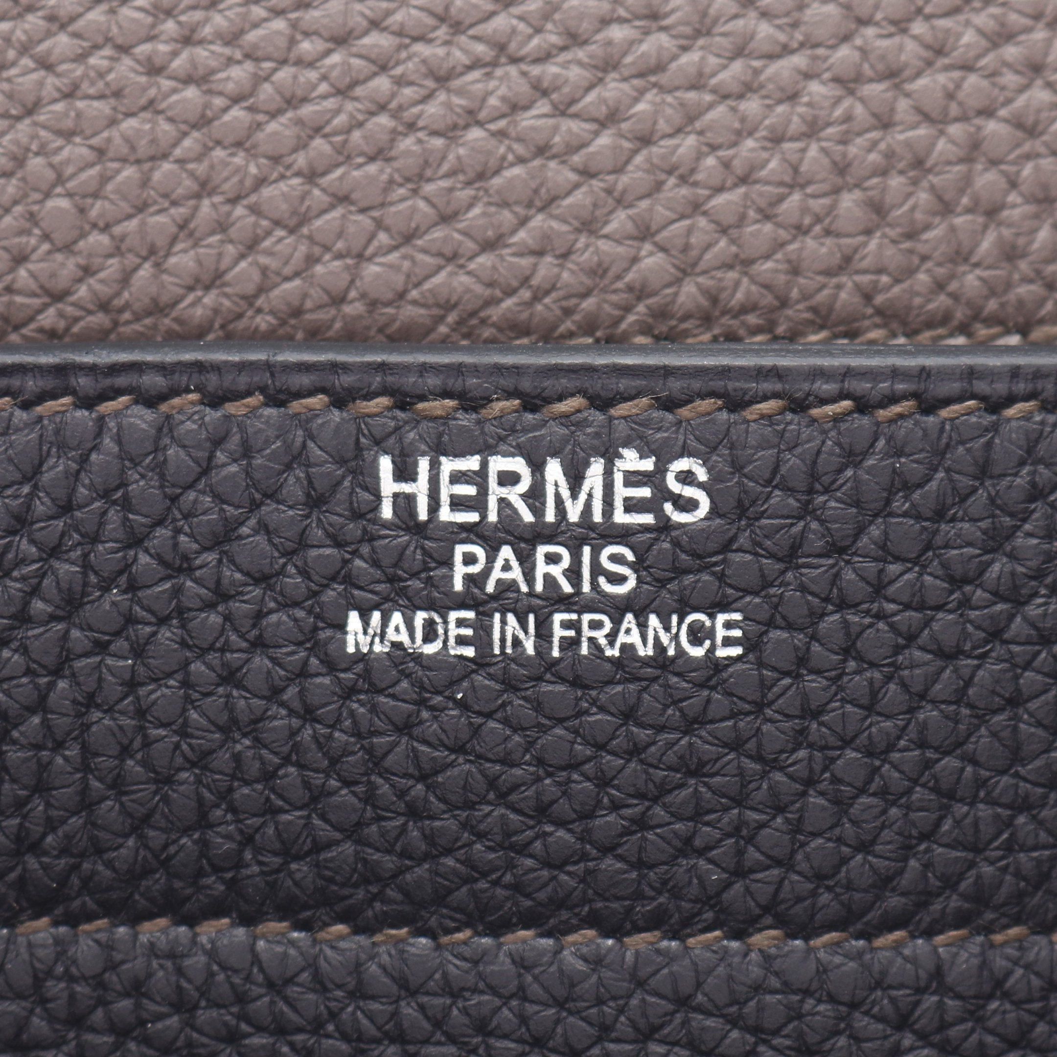 Hermes Hermes Sac Adepesh 38 Verso Business Bag Briefcase Togo Dark Purple Silver Hardware Stamp Size ONE SIZE - 5 Thumbnail