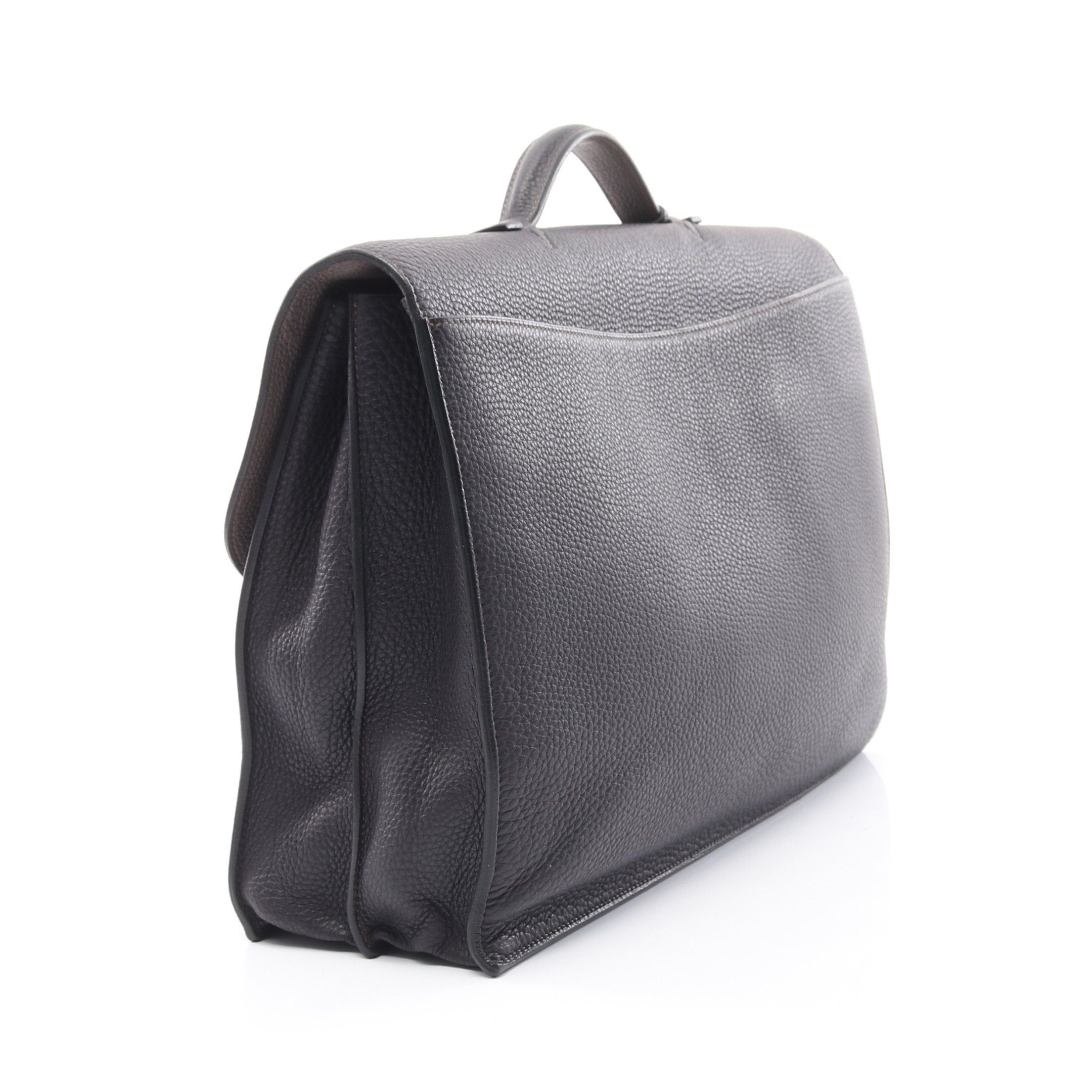 Hermes Hermes Sac Adepesh 38 Verso Business Bag Briefcase Togo Dark Purple Silver Hardware Stamp Size ONE SIZE - 2 Thumbnail