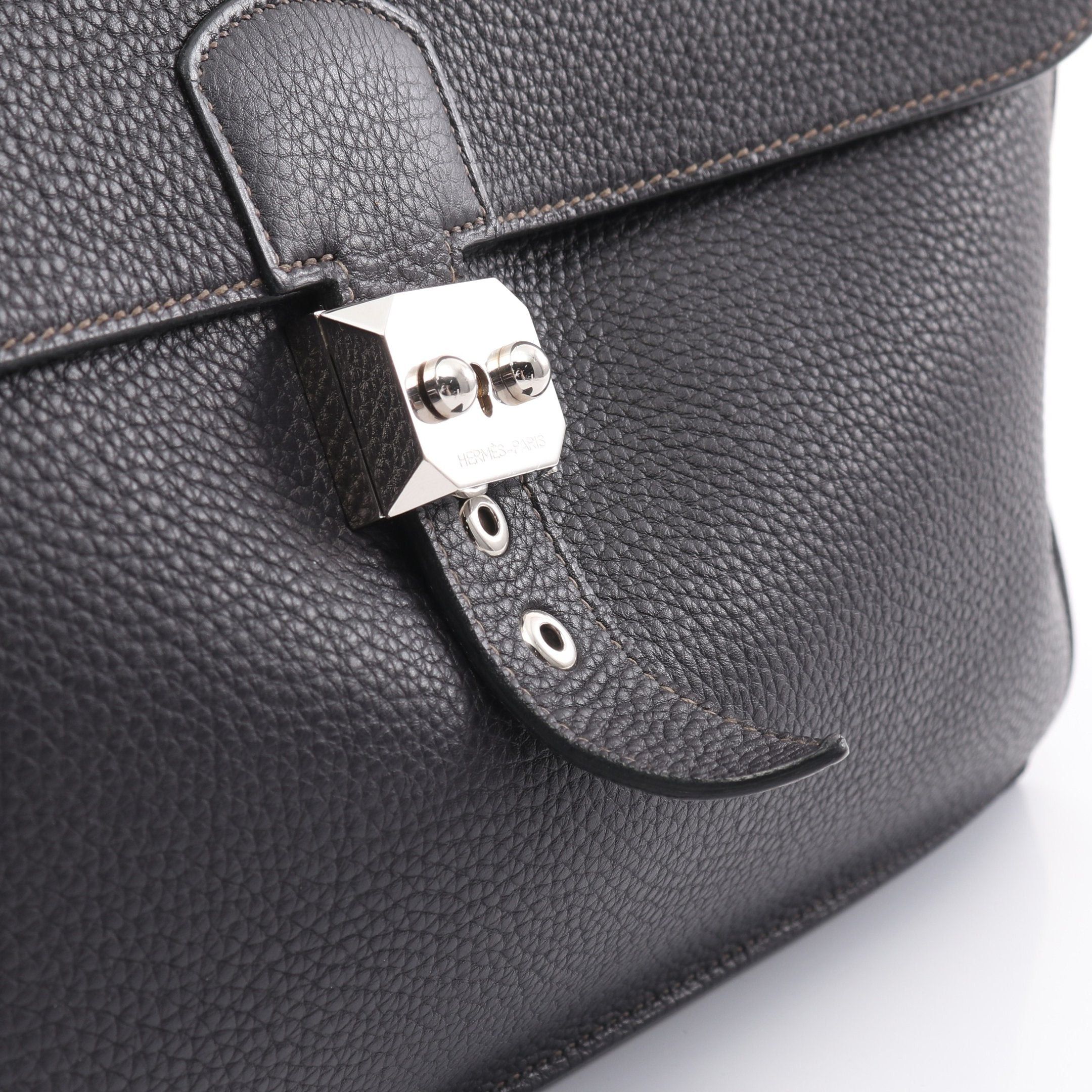 Hermes Hermes Sac Adepesh 38 Verso Business Bag Briefcase Togo Dark Purple Silver Hardware Stamp Size ONE SIZE - 11 Thumbnail