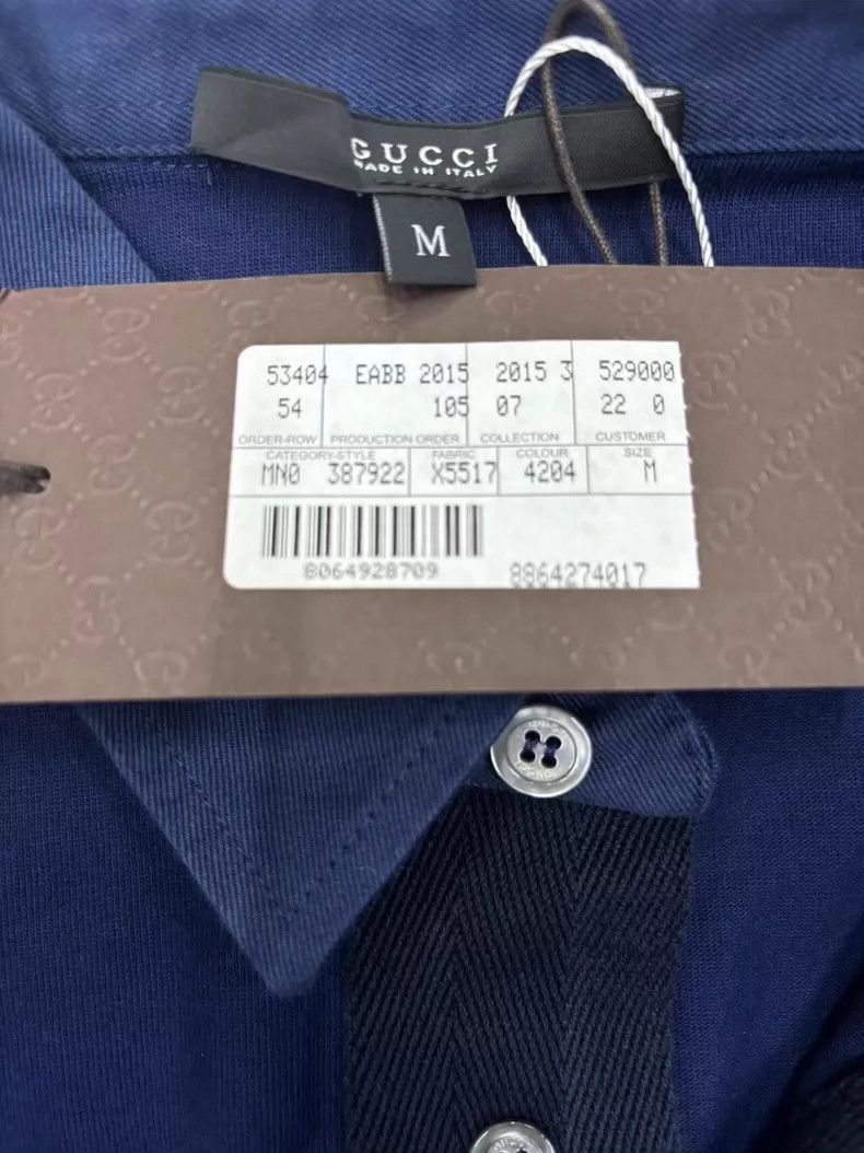 Gucci GUCCI Long Sleeve Polo Shirt with Badge-yf Size US M / EU 48-50 / 2 - 4 Thumbnail