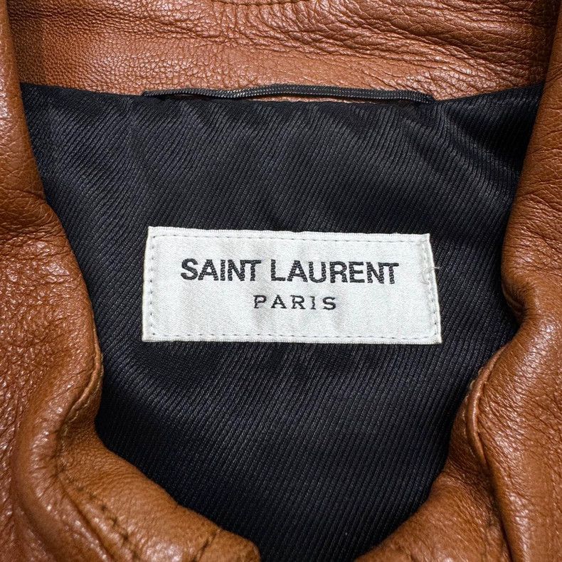 Saint Laurent Paris Vintage Leather Jacket in Excellent Condition-yf Size US L / EU 52-54 / 3 - 3 Thumbnail