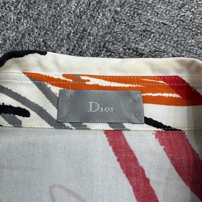 Dior Dior Colorful Striped Short Sleeve Shirt-yf Size US L / EU 52-54 / 3 - 3 Thumbnail