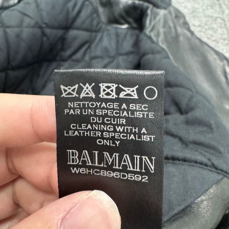 Balmain Balmain Leather Jacket with Hooded Design-yf Size US L / EU 52-54 / 3 - 6 Thumbnail