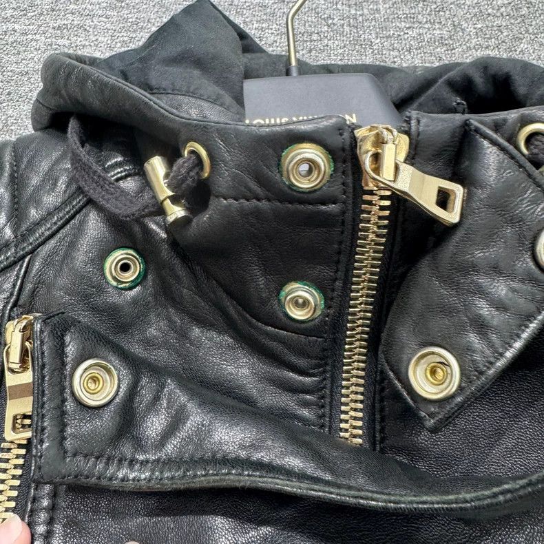 Balmain Balmain Leather Jacket with Hooded Design-yf Size US L / EU 52-54 / 3 - 3 Thumbnail