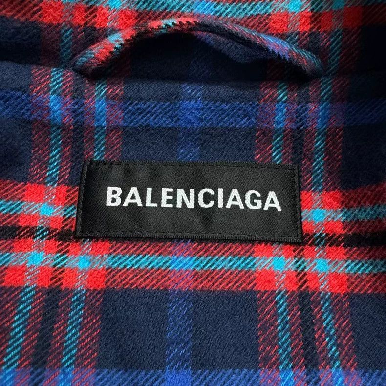 Balenciaga Balenciaga Plaid Cotton Jacket-yf Size US L / EU 52-54 / 3 - 5 Thumbnail