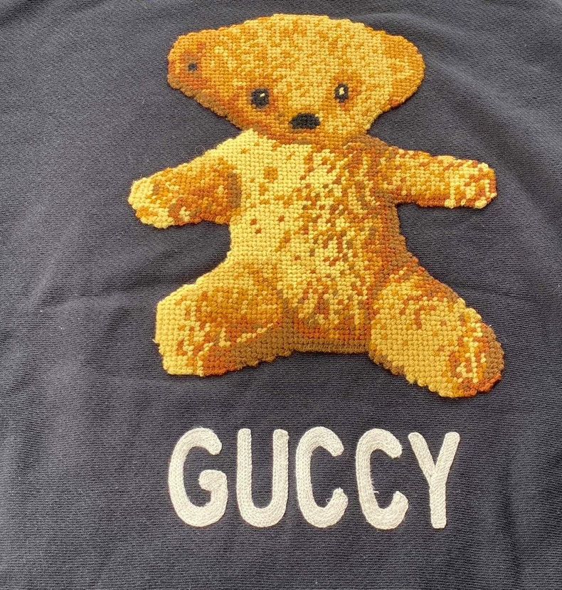 Gucci Gucci Teddy Bear Embroidered Cotton Sweatshirt-yf Size US S / EU 44-46 / 1 - 4 Thumbnail