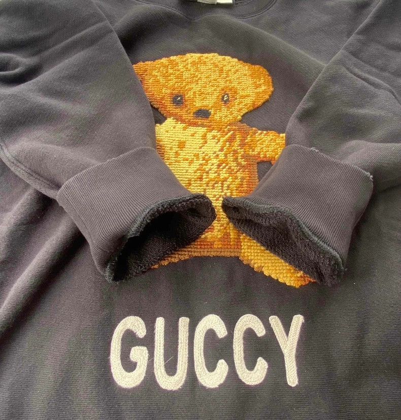 Gucci Gucci Embroidered Teddy Bear Cotton Sweatshirt-yf Size US M / EU 48-50 / 2 - 3 Thumbnail