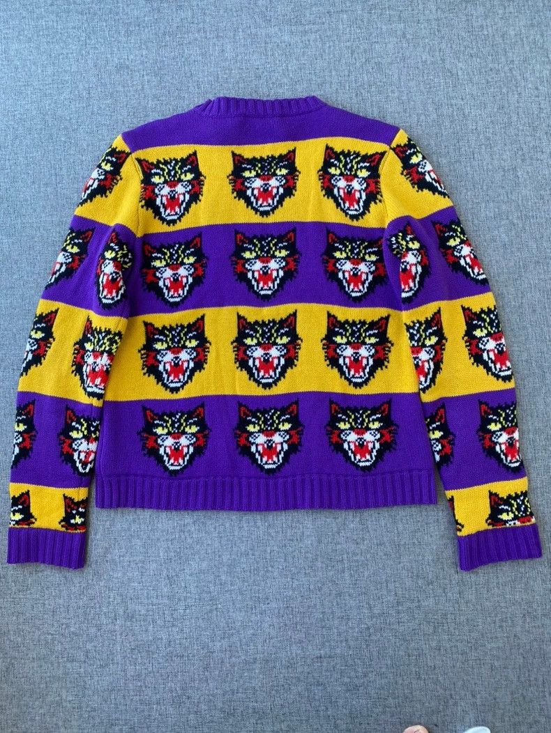 Gucci Gucci Animal Pattern Knitted Sweater Coat-yf Size US L / EU 52-54 / 3 - 3 Thumbnail