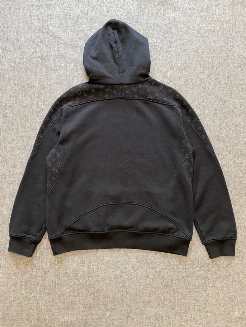 Louis Vuitton Louis Vuitton Black Hooded Sweatshirt for Men-yf Size US L / EU 52-54 / 3 - 2 Thumbnail